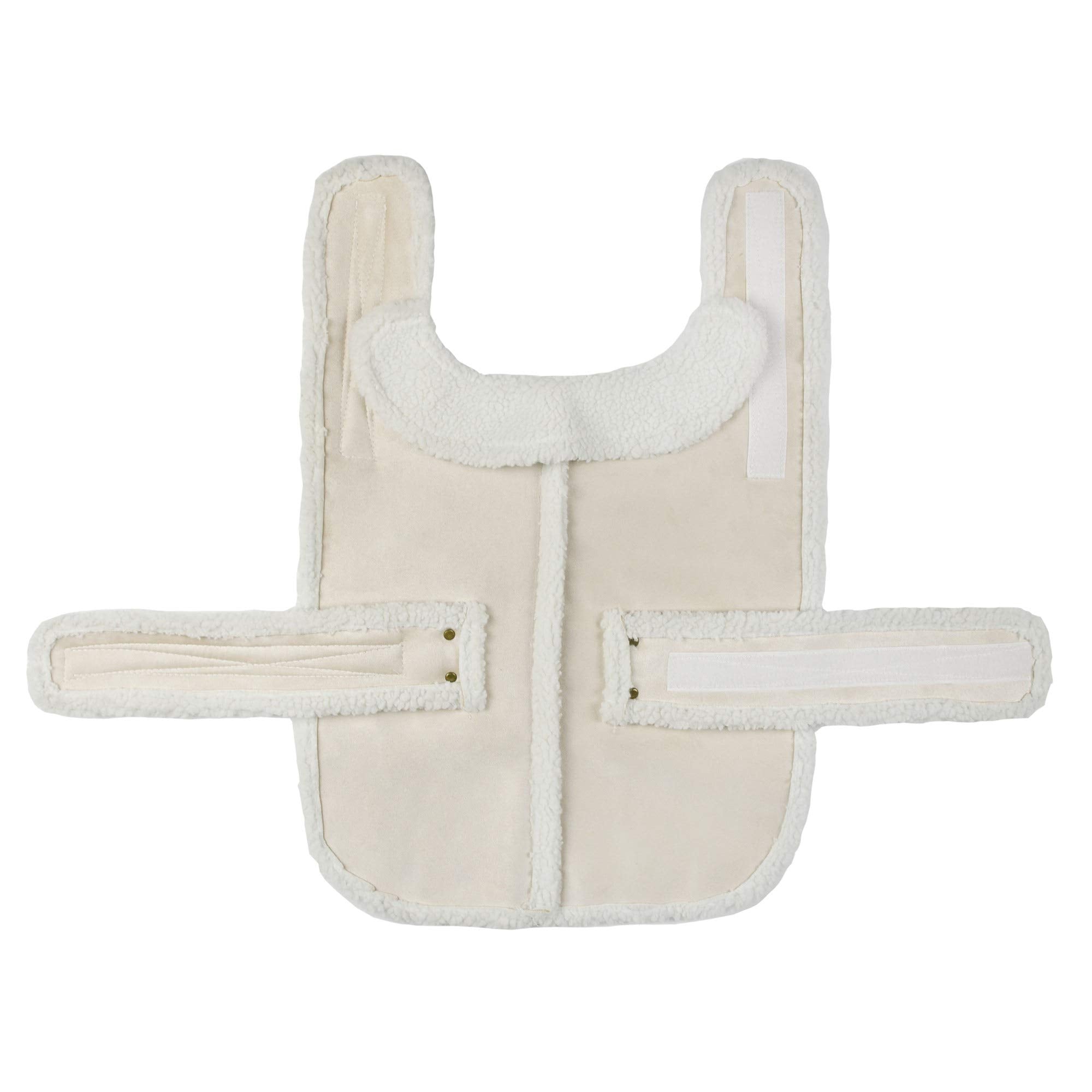 XUANQIFC Dog Winter Jacket, Thick Fleece Coat for Small to Large Dogs, X-Large, Beige