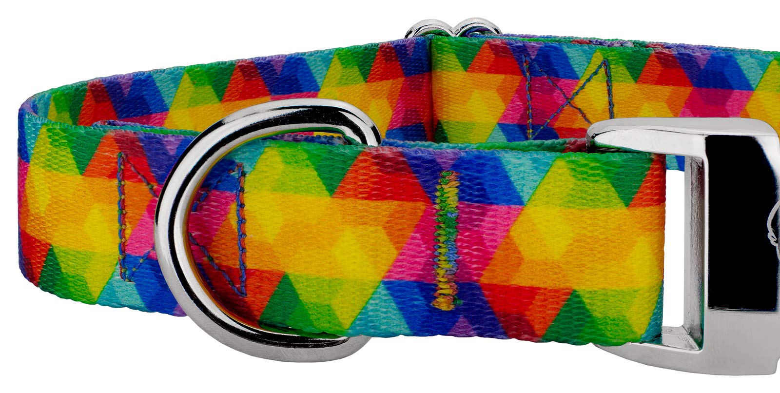 Country Brook Petz - Premium Kaleidoscope Dog Collar & Leash - Groovy Collection Featuring Far Out Designs (1 Inch, Medium)