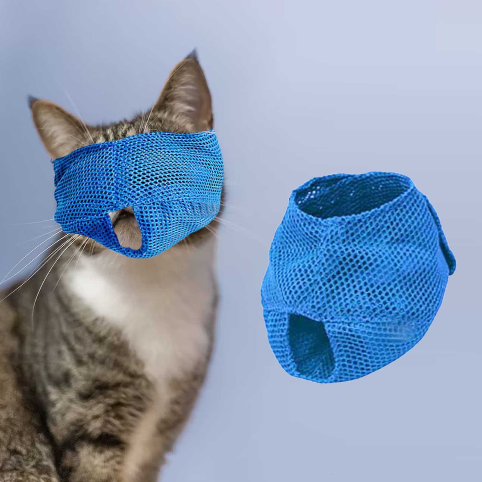 Cat Muzzle And Boots Cat Muzzle For Grooming Cat Claw Covers With Adjustable Hood Breathable Anti Bite Air Muzzles Silicone Anti