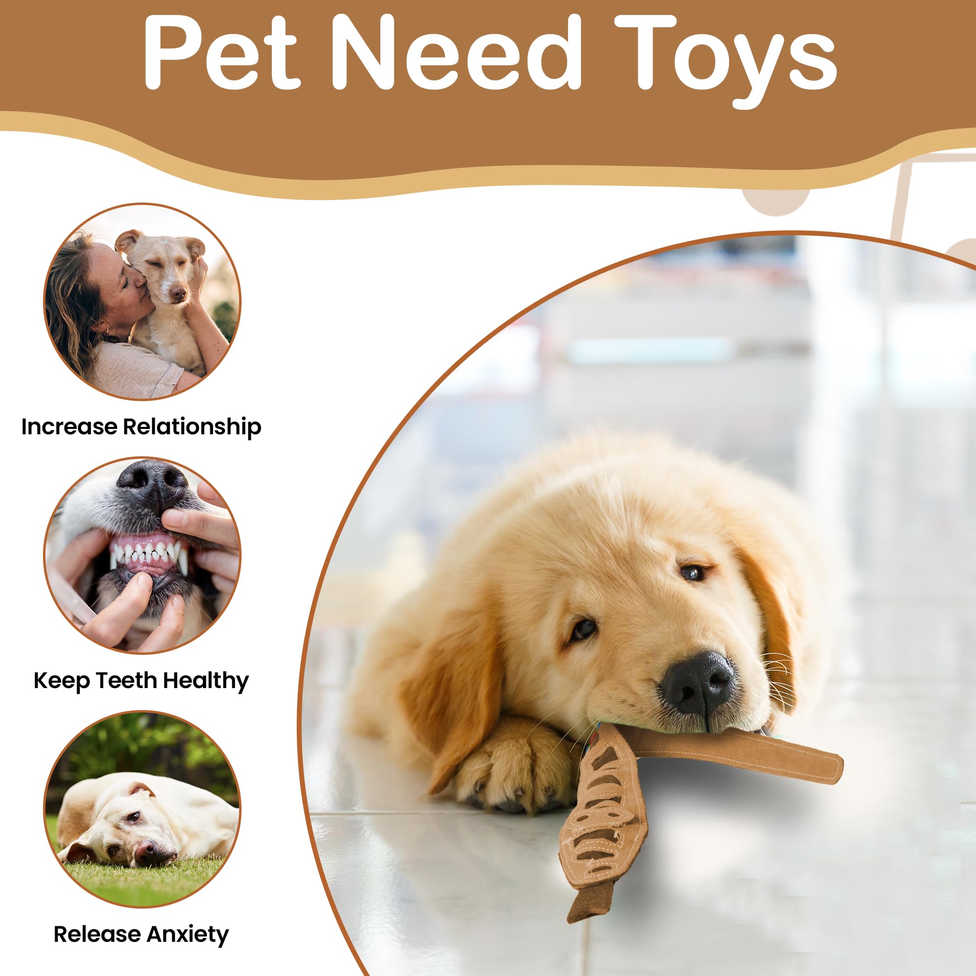 Skinneeez Leather Stuffing Free Dog Toy - Snake 36''