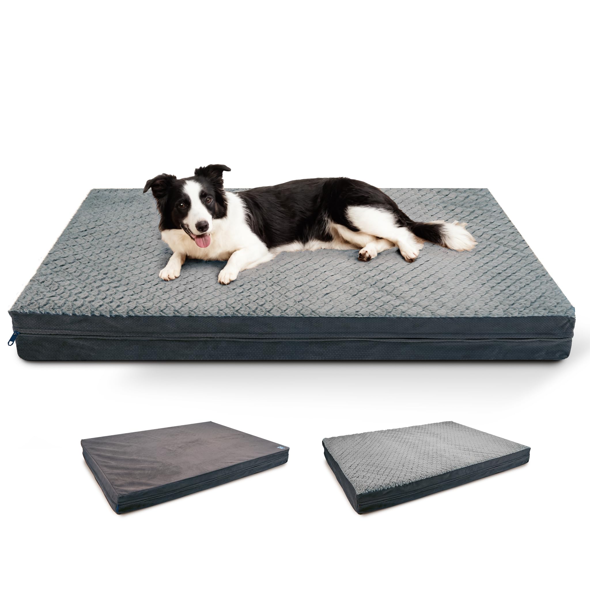 Sytopia Washable Xl Dog Bed For Small, Medium, Large Dogs - Double-Sided Plush, Waterproof, Removable Cover, Thick Orthopedic Su