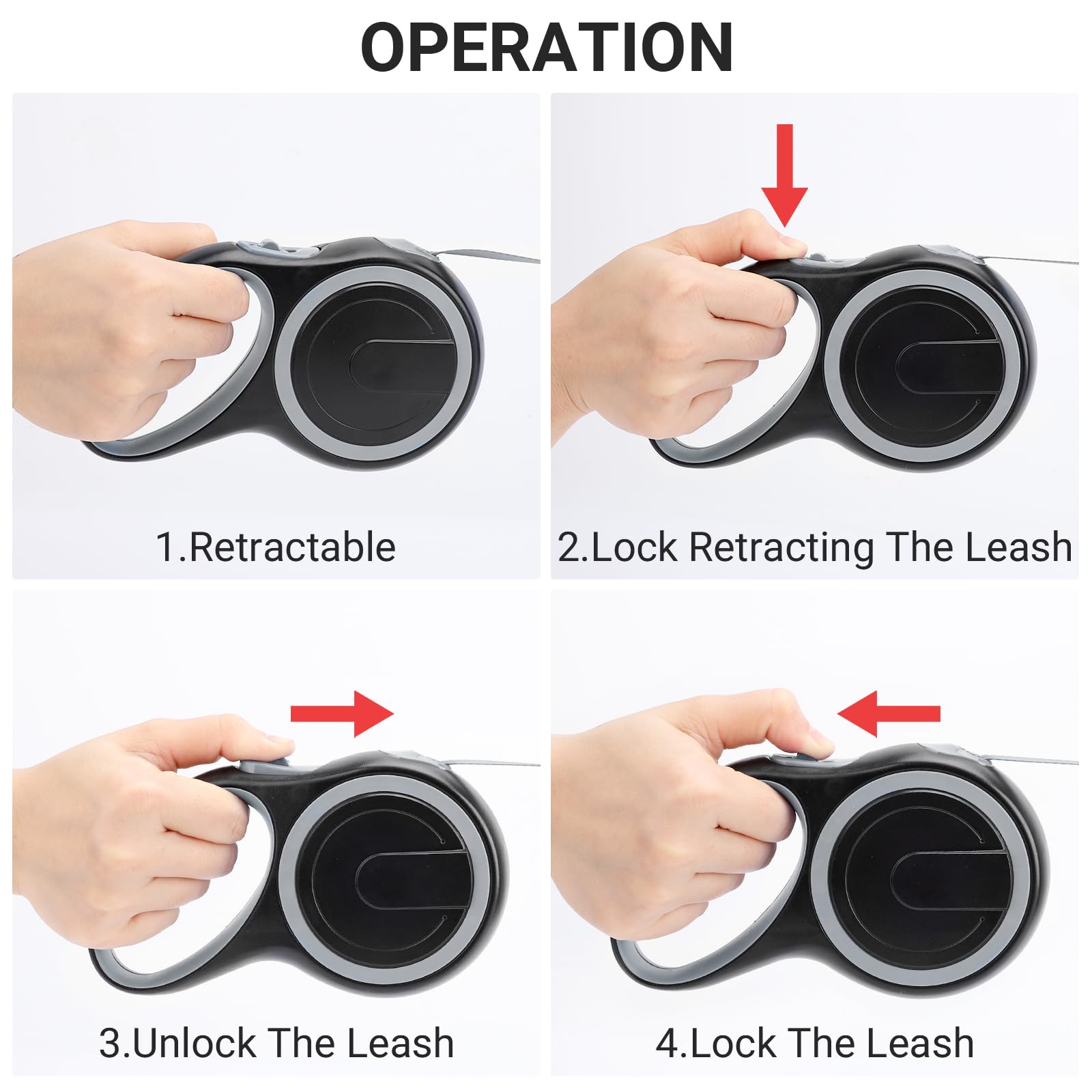 Segarty Retractable Dog Leash, 16Ft Heavy Duty Walking Dog Leash For Medium Small Dogs Up To 44Lb, Anti-Slip Handle 360Tangle-Fr