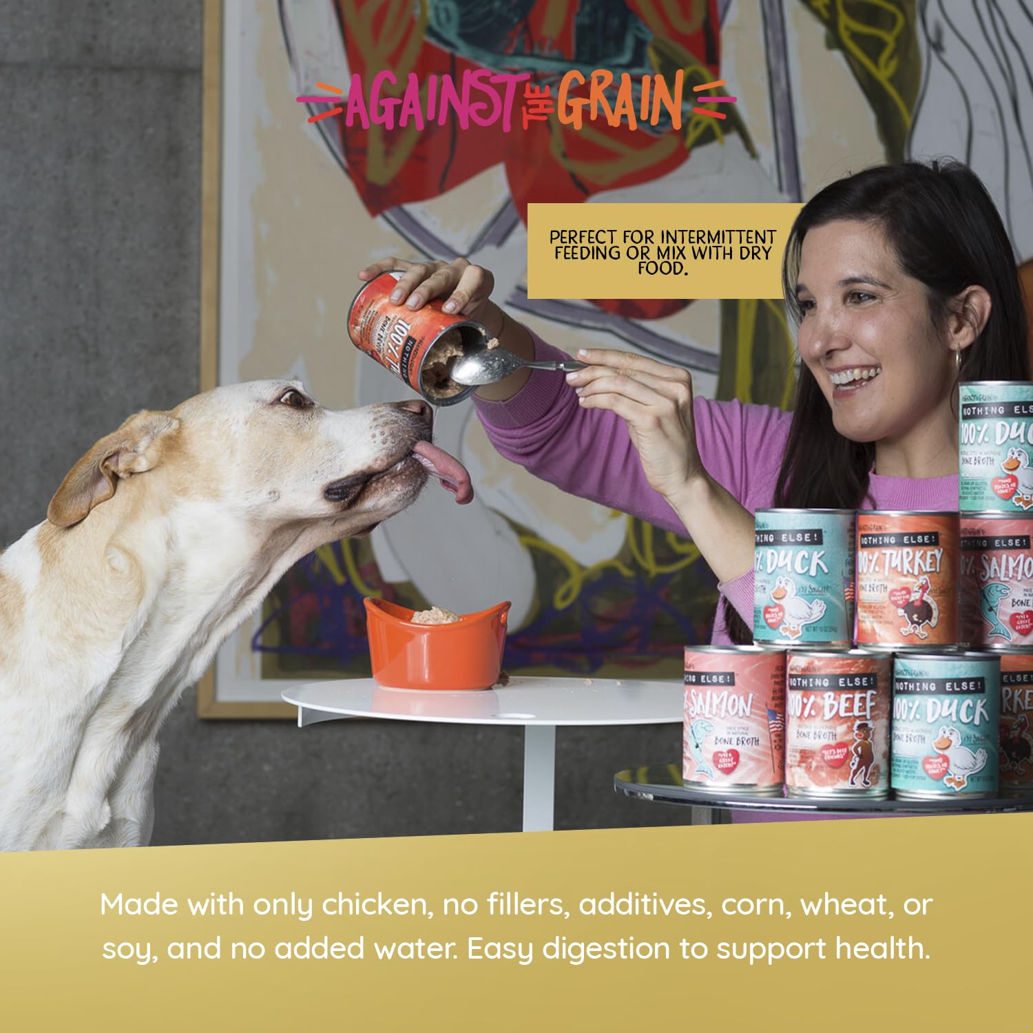 Evangers Against The Grain Nothing Else - One Ingredient: Chicken Canned Dog Food - 12, 11 oz Cans