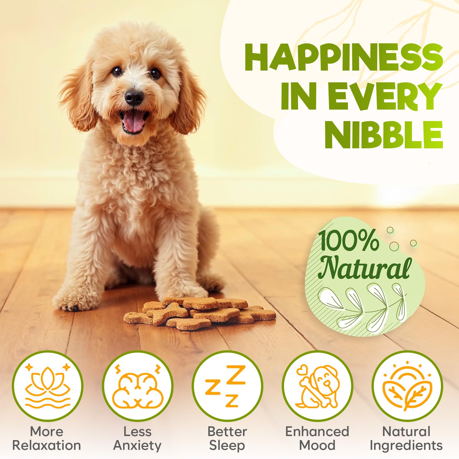 ZENO Hemp Calming Chews for Dogs Anxiety 200 pcs - Chicken Flavored - Anxiety Relief - Calming Chews Treats - Melatonin for Dogs