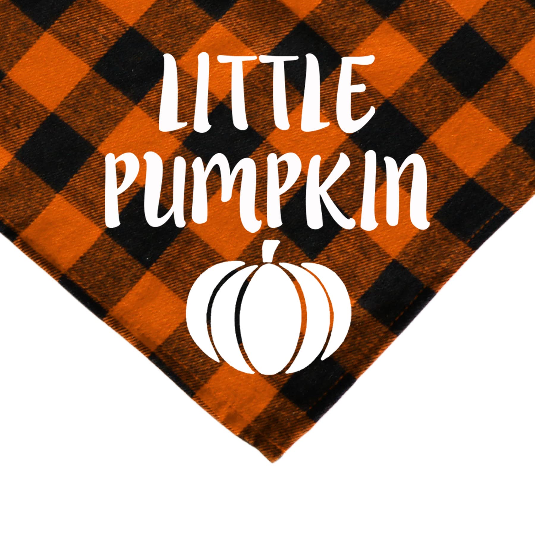 Jotfa 2 Pack Halloween Thanksgiving Day Dog Bandanas, Holiday Fall Plaid Dog Puppy Bandana Scarf Little Pumpkin Little Turkey Dog Costume For Small Medium Large Dogs Pets
