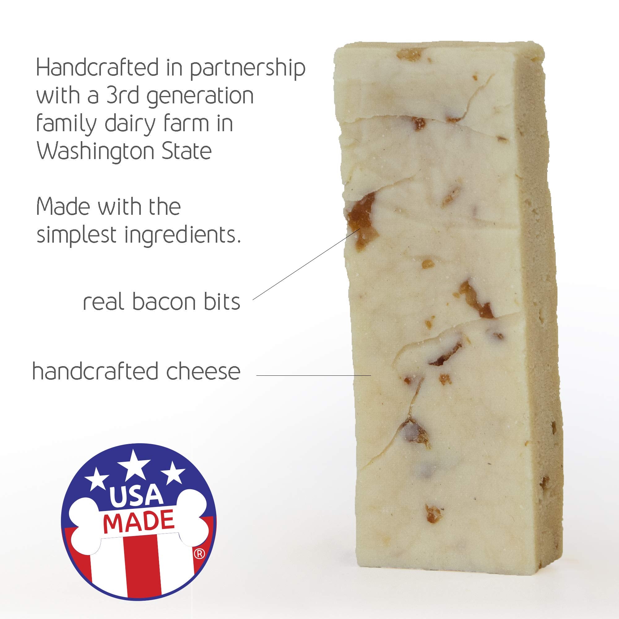 Himalayan Dog Chew Original Yak Cheese Chew, Bacon, 1 Medium Stick, 2.3 oz, Gluten Free, Healthy Treats, Grain & Lactose Free 10