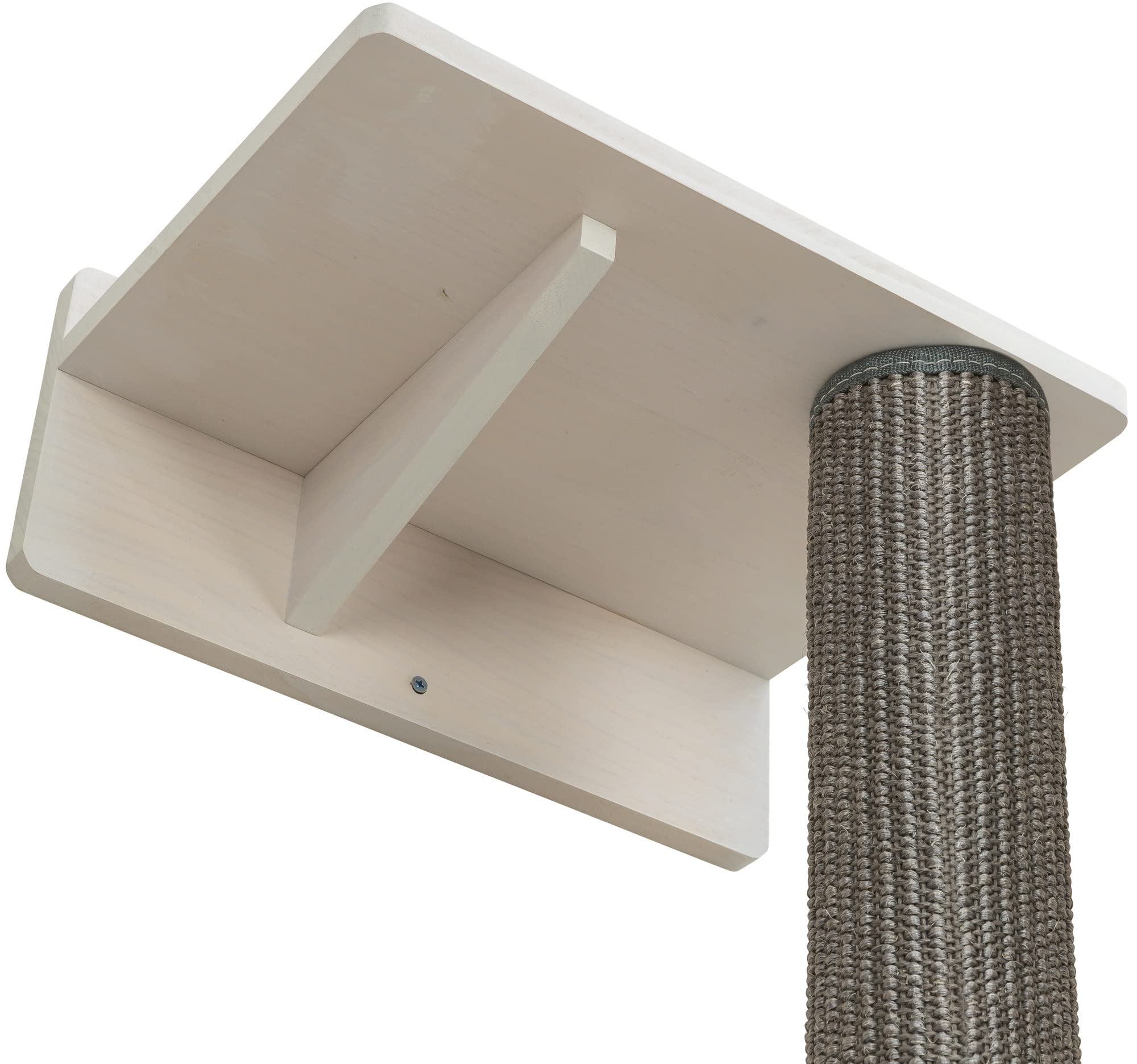 Trixie Wall Set 1, Indoor Wall Mounted Cat Scratching Post For Elevated Fun, Climb To Perch, Jumping Platform, Gray