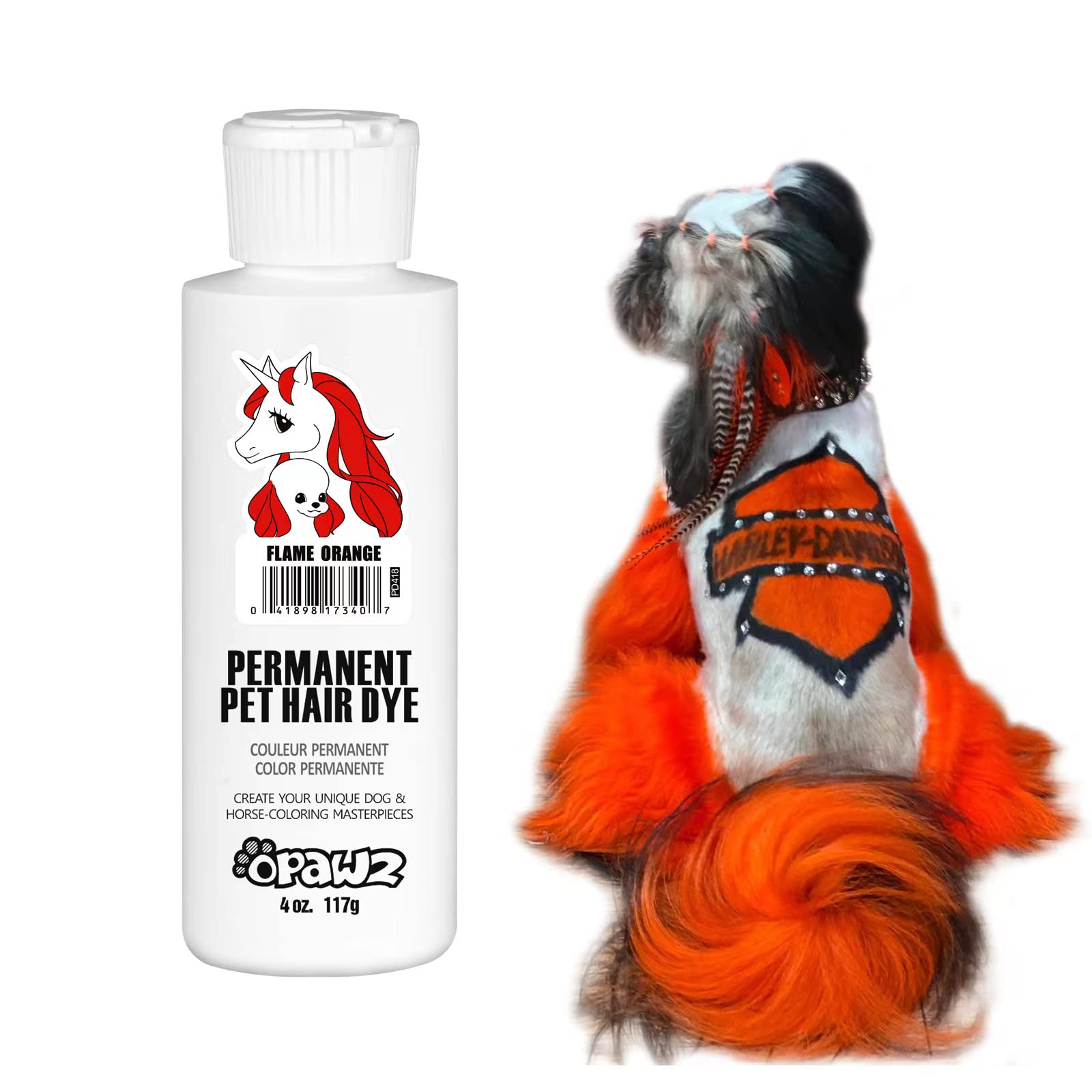 Opawz Permanent Dog Hair Dye, Pet Hair Dye Safely Used By Grooming Salons For A Decade, Pet Safe Dye Lasts Over 20 Washes, Brigh