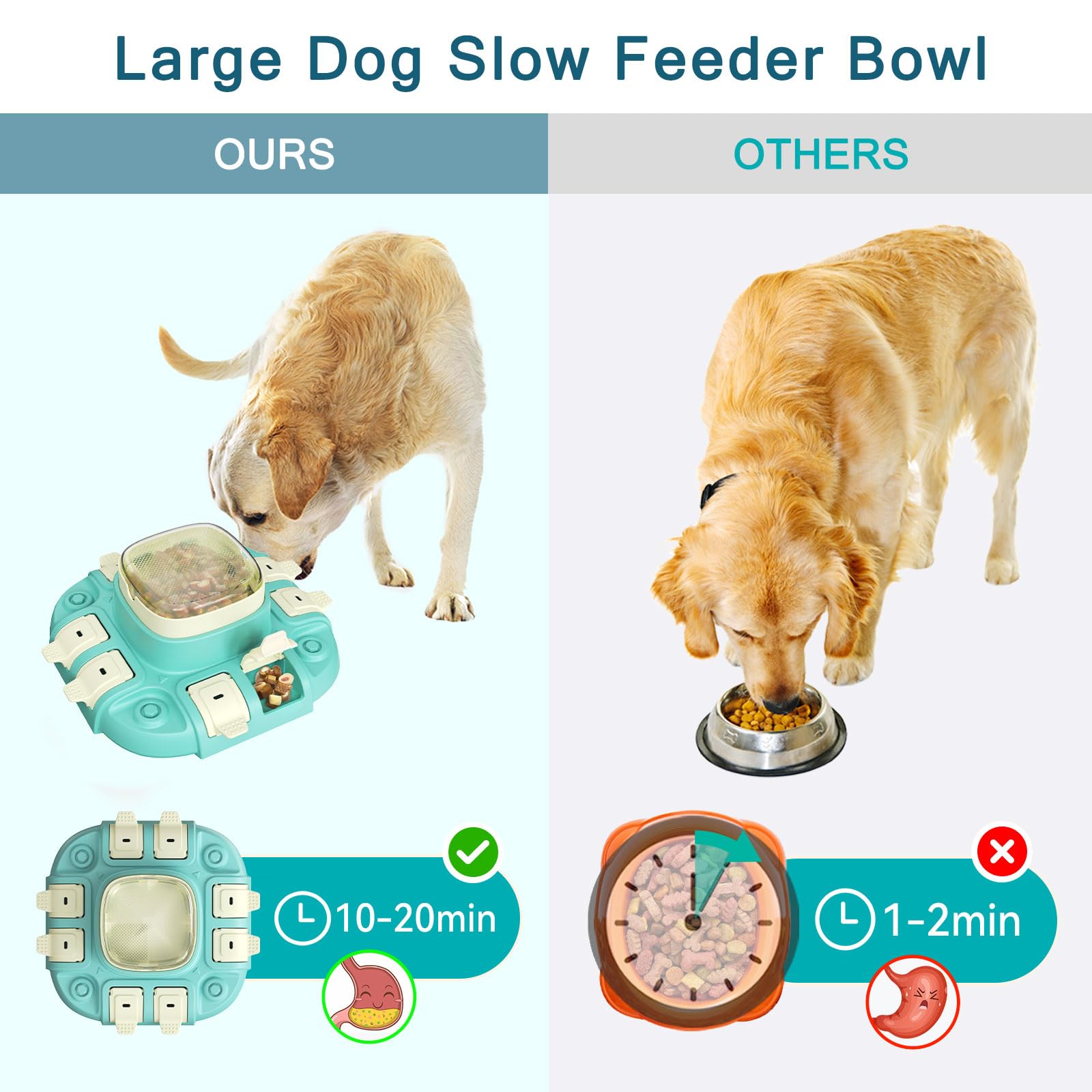 indiedouker 2024 Level 2 Interactive Dog Puzzle Toys for Smart Dogs to Keep Them Busy,8.8oz Large Capacity Treat Dispensing Dog