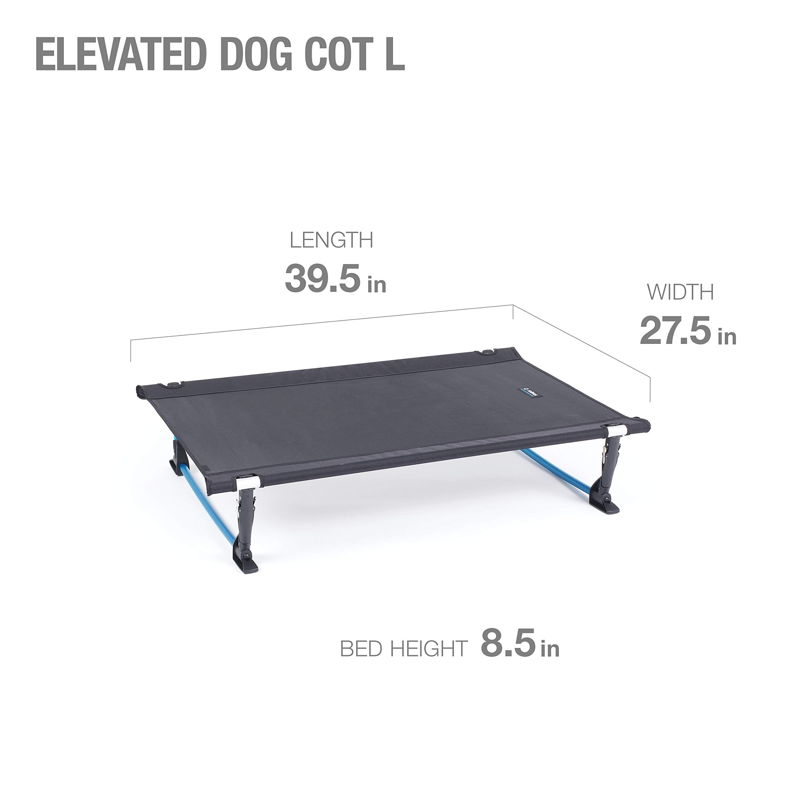 Helinox Elevated Dog Cot Portable Dog Bed For Travel Or Camping, Large (39 X 27.5)