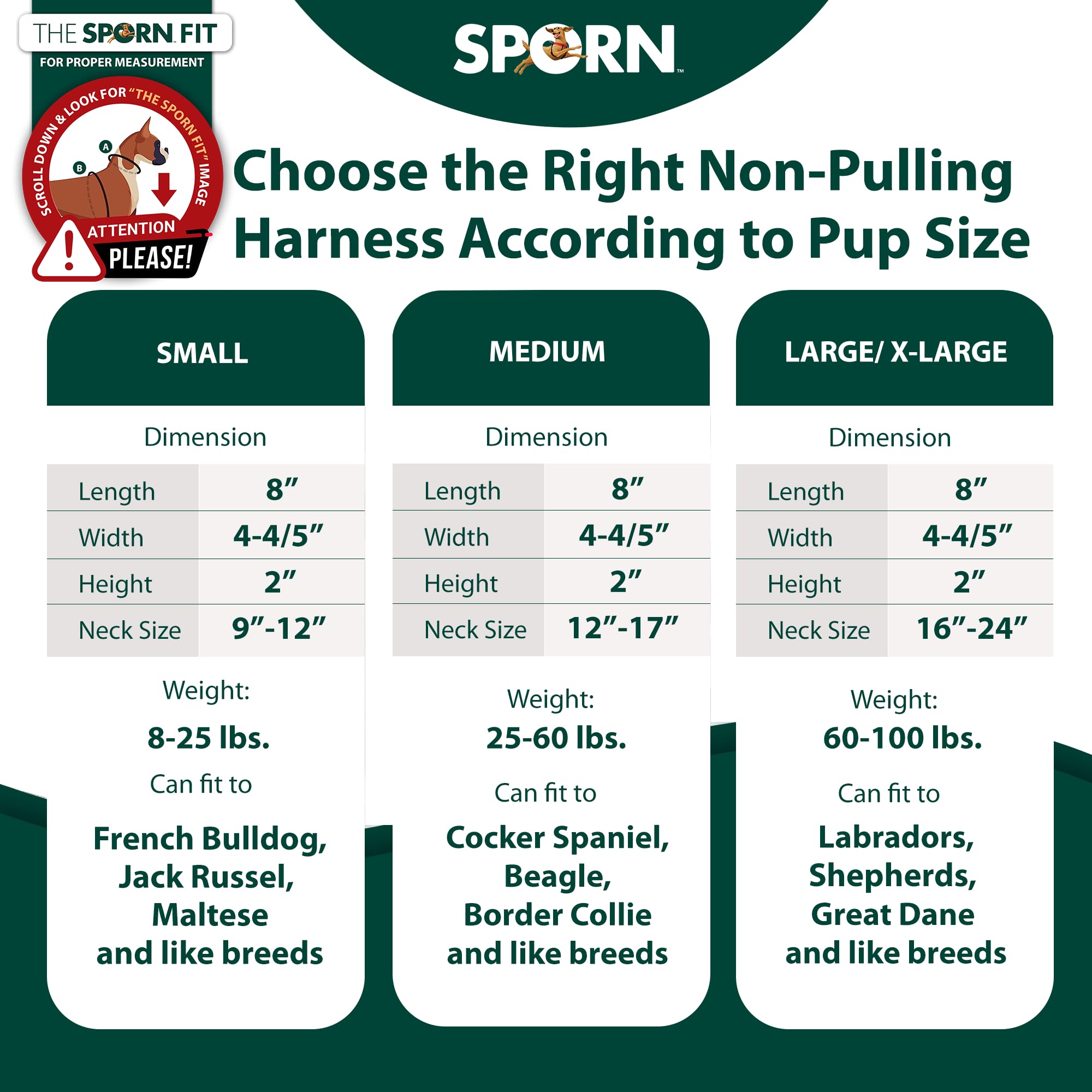 Sporn Non- Pull Mesh Harness, Black, Extra Large