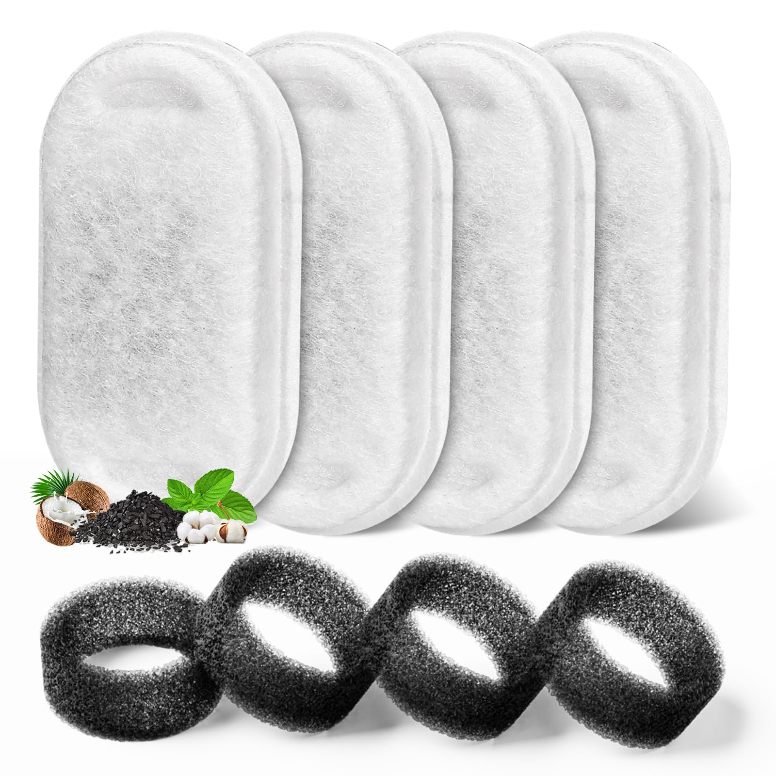 Stainless Steel Pet Water Fountain - 3.2L & 4L, Dog & Cat Drinking Fountain With 4 Carbon Filters & Sponges