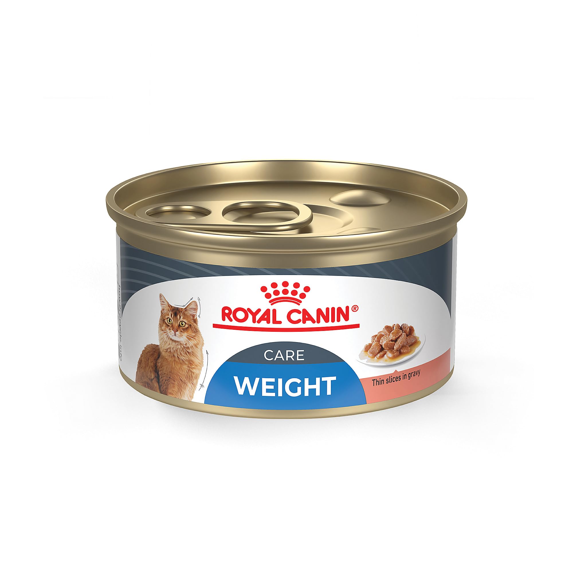 Royal Canin Feline Care Nutrition Ultra Light Thin Slices In Gravy Canned Cat Food, 3 oz Can (Pack of 24)