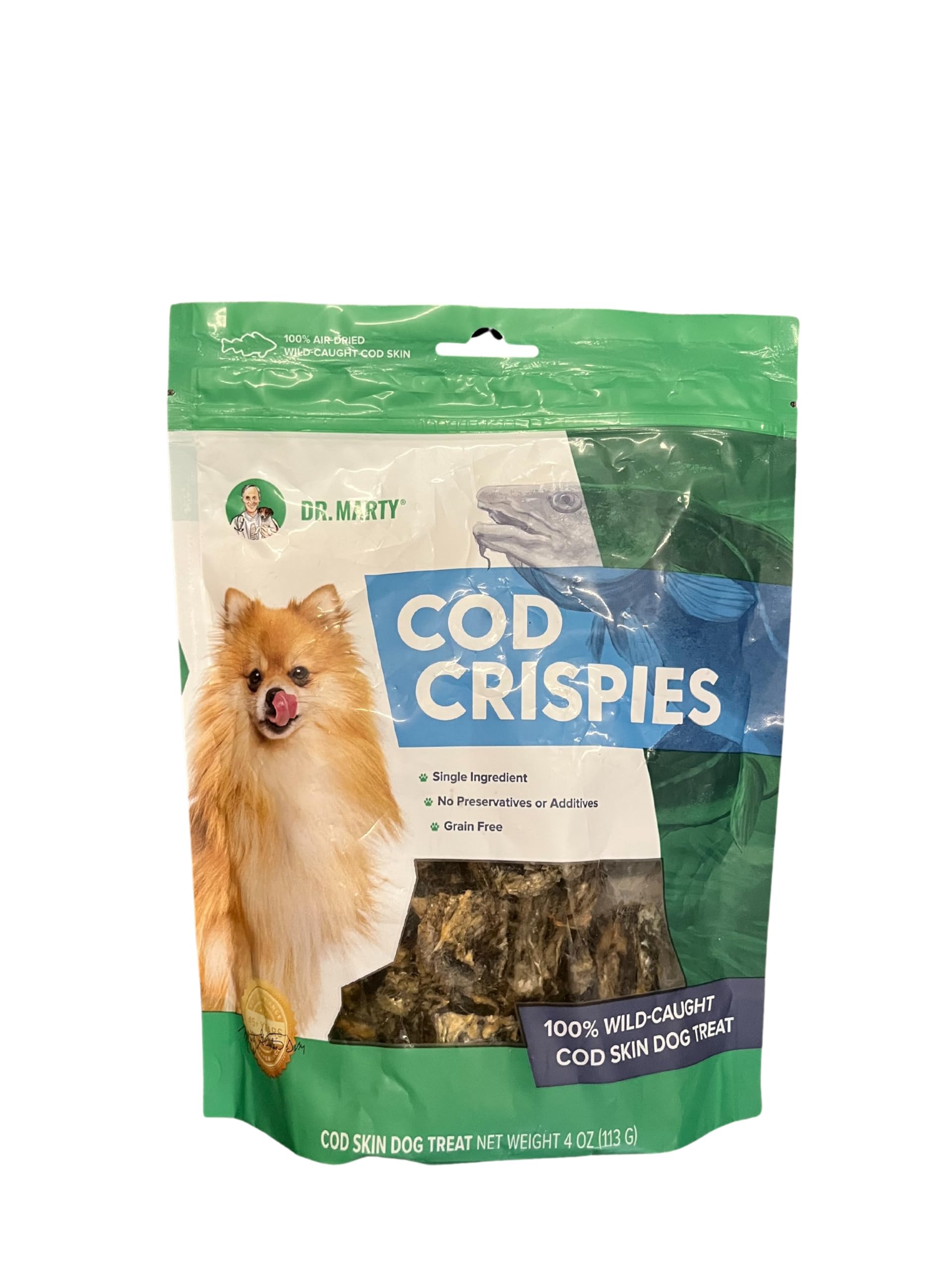 Dr. Marty Cod Crispies Freeze Dried Dog Treats 4 oz