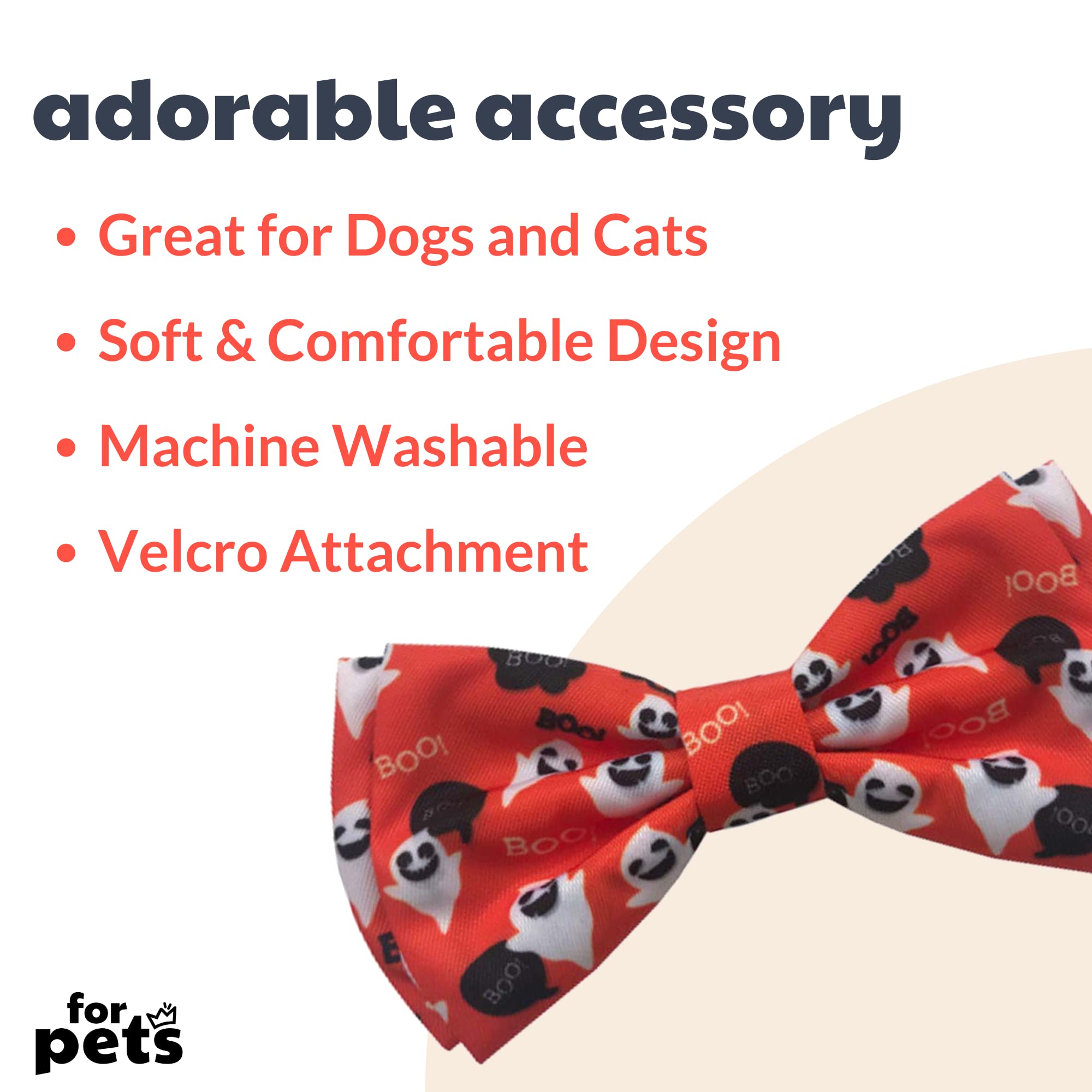 Huxley & Kent Bow Tie For Pets | Ghostbusters (Extra-Large) | Halloween Bow Tie Collar Attachment | Fun Bow Ties For Dogs & Cats | Cute, Comfortable, And Durable | H&K Bow Tie