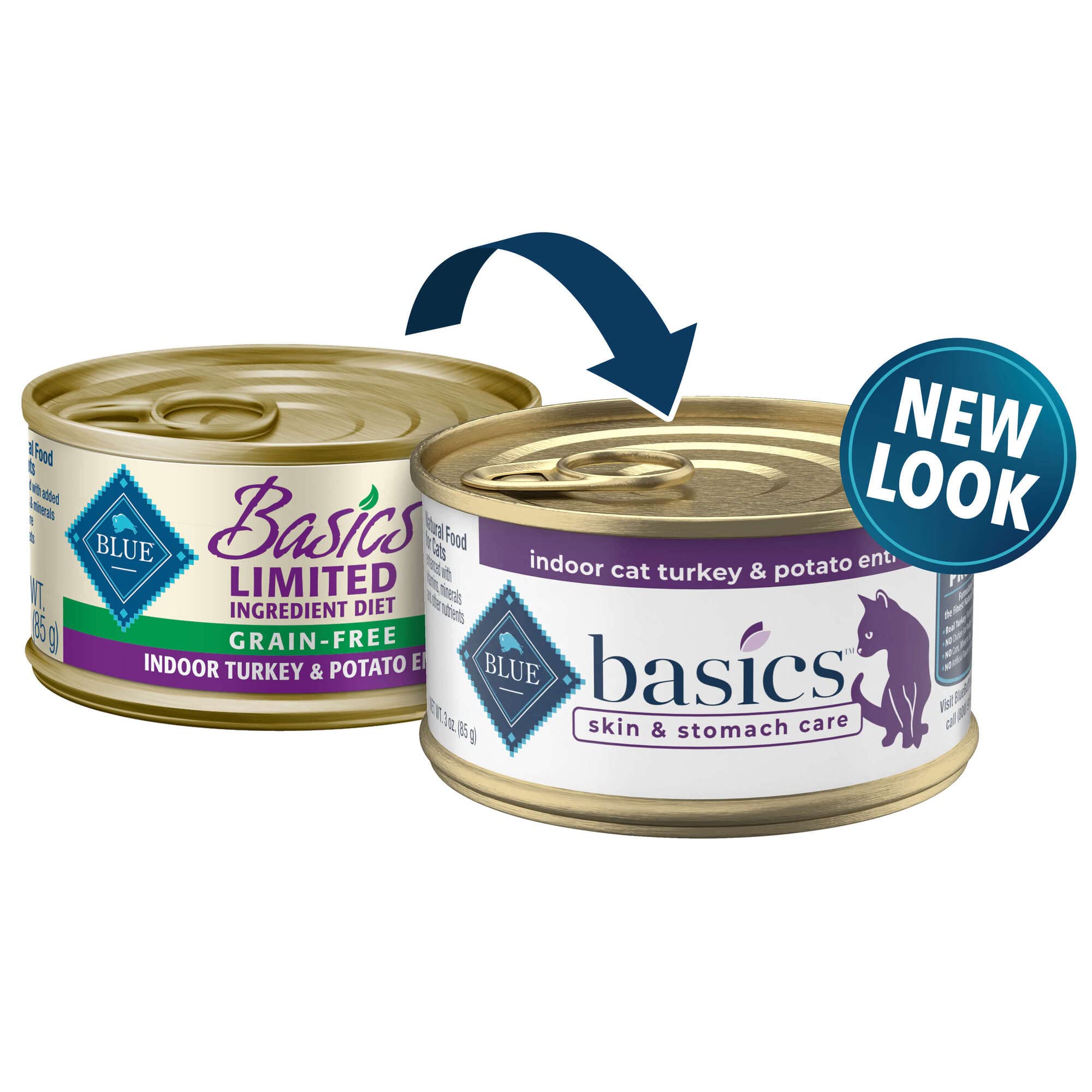 Blue Buffalo Basics Grain-Free Adult Wet Dog Food, Skin & Stomach Care, Limited Ingredient Diet, Turkey Recipe, 3-oz Can, 24 Cou