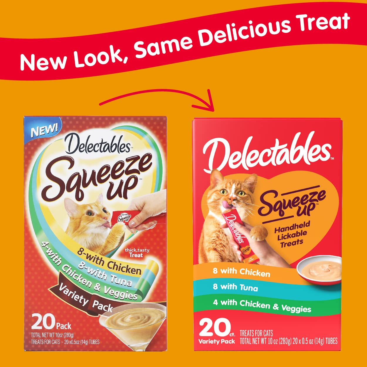 Hartz Delectables Squeeze Up Cat Treat Variety Pack Chicken Tuna and Veggies