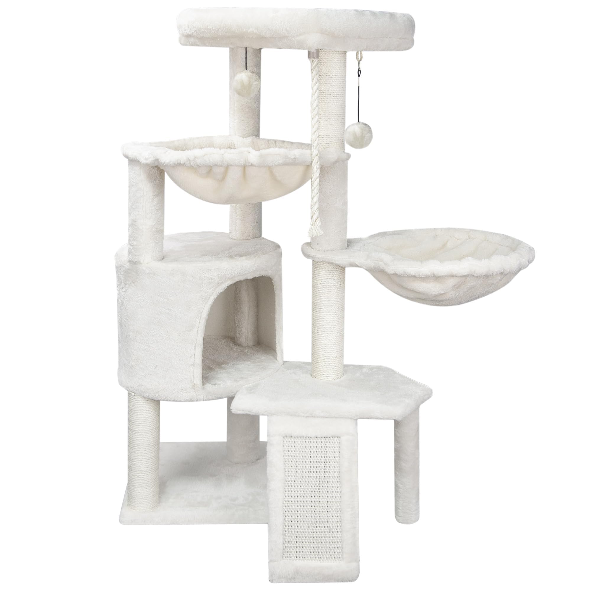 Wang Xin Three Layer Cat Tree With Cat Condo Scratch Pad And Two Hammocks,Green