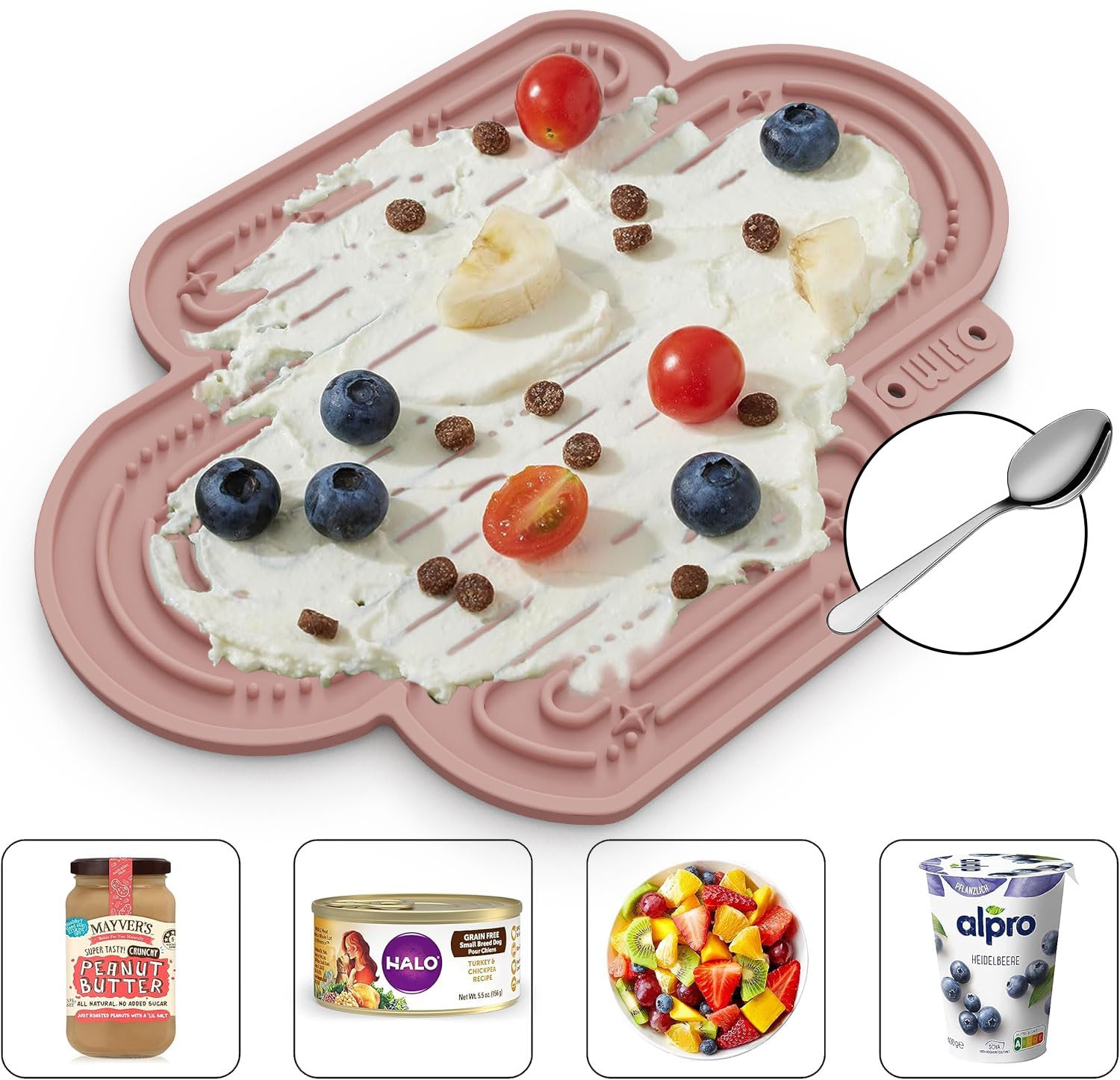 Ohmo-Cactus Lick Mat For Dogs And Cats(2 Pack) Easy To Clean Pet Slow Feeder With Suction Cups, Licking Pad For Anxiety Relief A