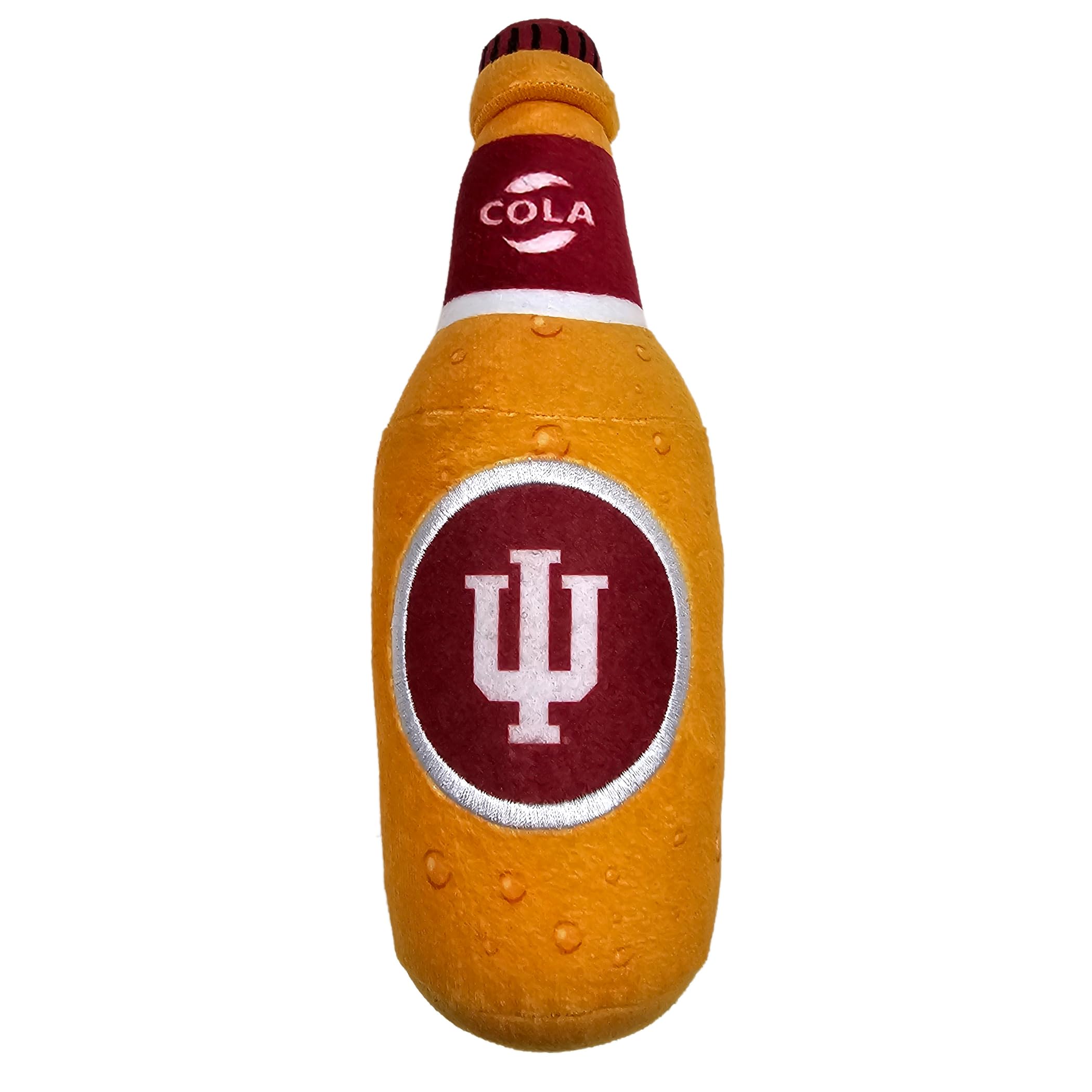 Pets First Ncaa Indiana Hoosiers Beer Bottle Plush Dog & Cat Squeak Toy- Cutest Stadium Soda Bottle Snack Plush Toy For Dogs & C