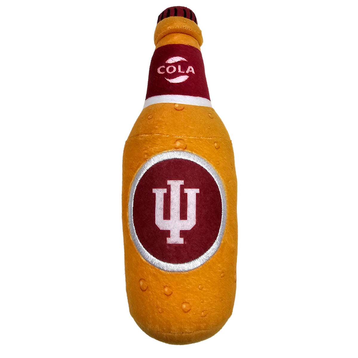 Pets First Ncaa Indiana Hoosiers Beer Bottle Plush Dog & Cat Squeak Toy- Cutest Stadium Soda Bottle Snack Plush Toy For Dogs & C
