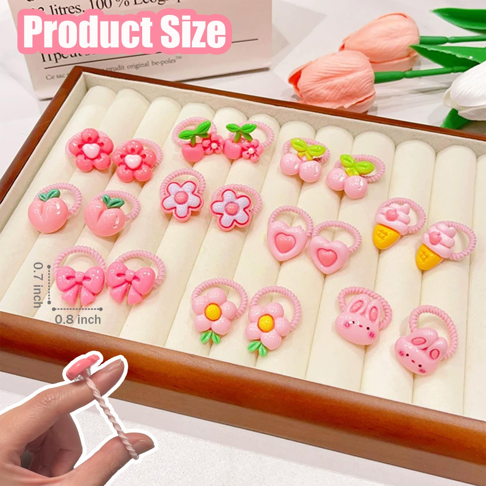 20 Pcs Small Dog Hair Bows With Rubber Bands Cute Puppy Bows Grooming Bowknot Topknot Flower Dog Hair Accessories For Small Dogs