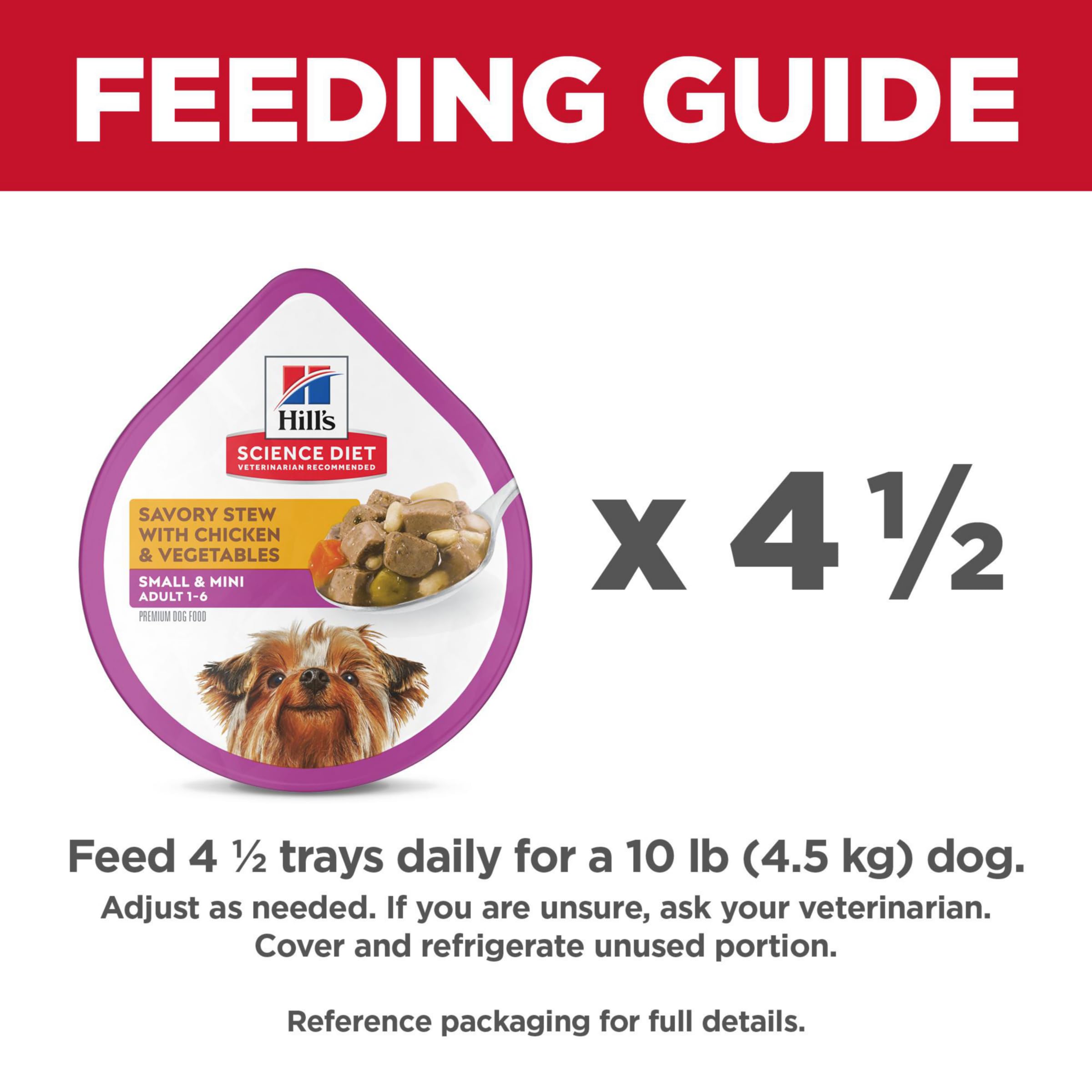 Hill s Science Diet Small & Mini, Adult 1-6, Small & Mini Breeds Premium Nutrition, Wet Dog Food, Chicken & Vegetables Stew, 3.