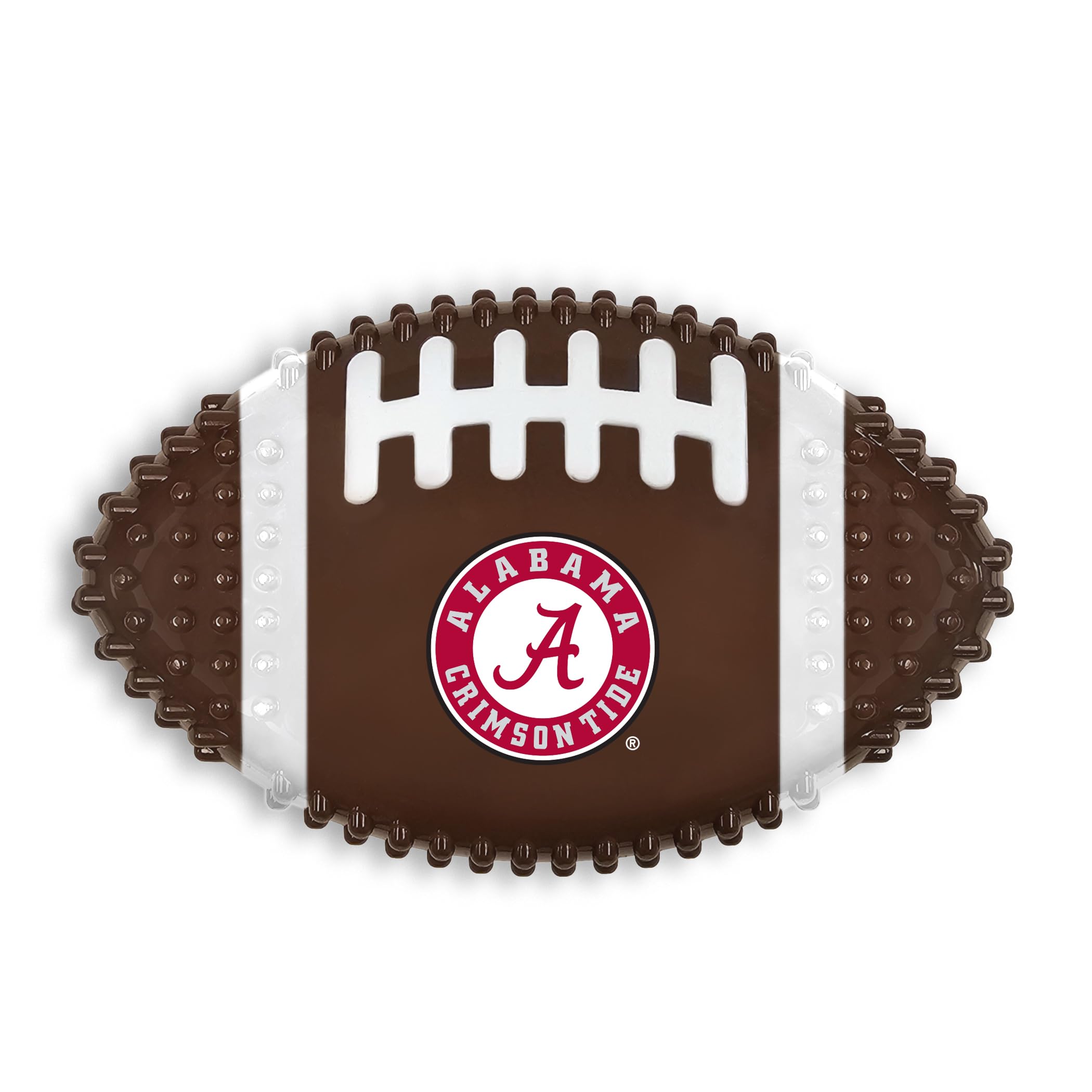 Ncaa Alabama Crimson Tide Mega-Chew Hard Nylon Bacon-Flavored Dog Bone Football Chew Toy. Interactive Tasty & Fun Dog Chew Toy. 
