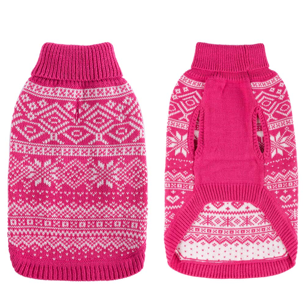 HOMIMP Dog Sweater Argyle - Warm Winter Clothes, Soft Coat for Small Medium and Large Dogs, Ugly Pet Clothing for Boy Girl Puppy