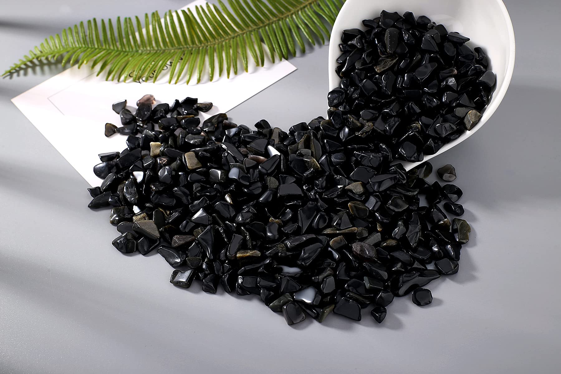 Duqguho Decorative Rocks Aquarium Gravel Obsidian Crystals Bulk Rocks Gravel For Plants Terrarium Supplies Little Fish Tank Gravel Pebbles Vase Filler 0.44 Lbs