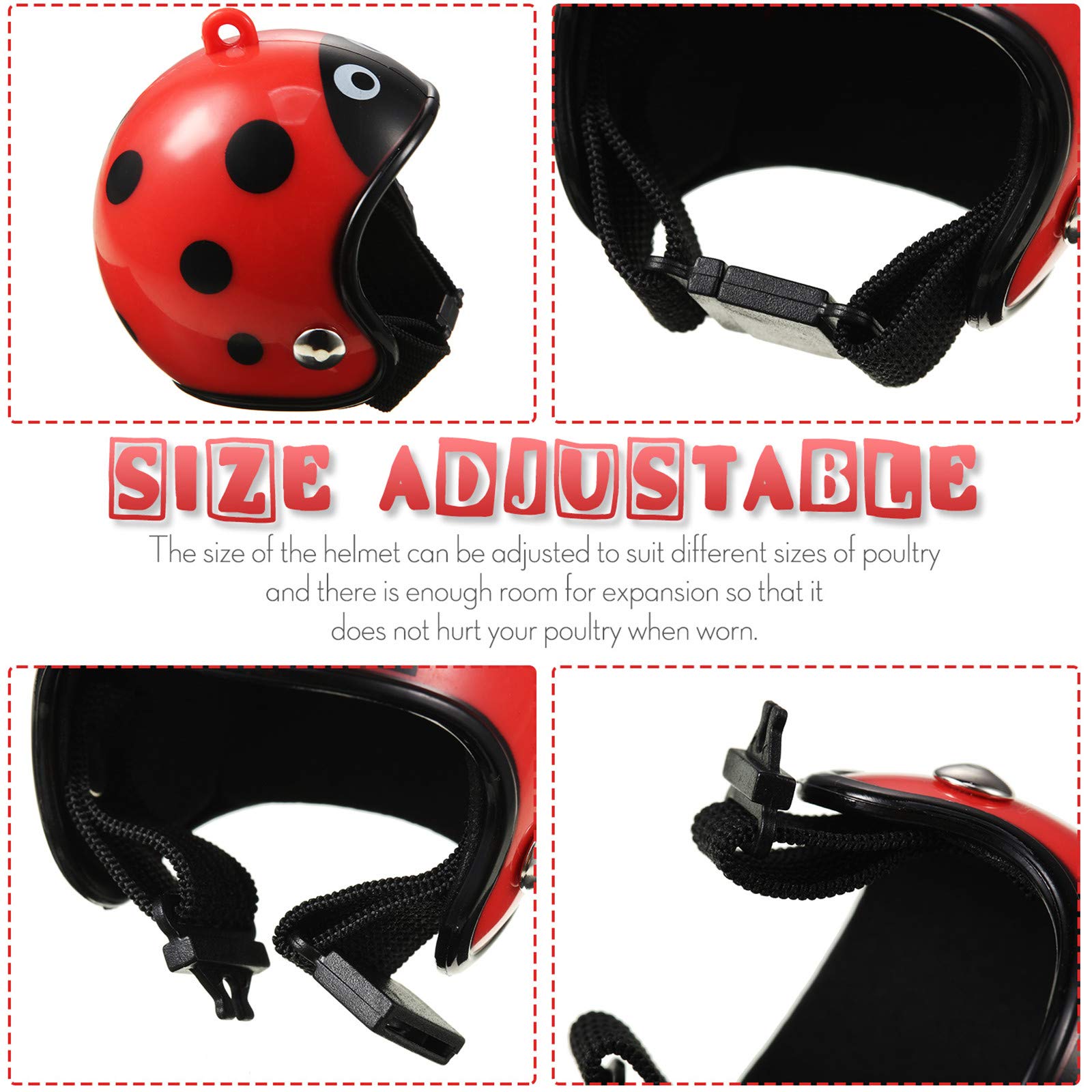 8 Pieces Hens Helmet Chicken Pet Safety Funny Parrot Bird Hat Headwear Small Hard Costumes Accessories For Parakeet (Animal, Hea