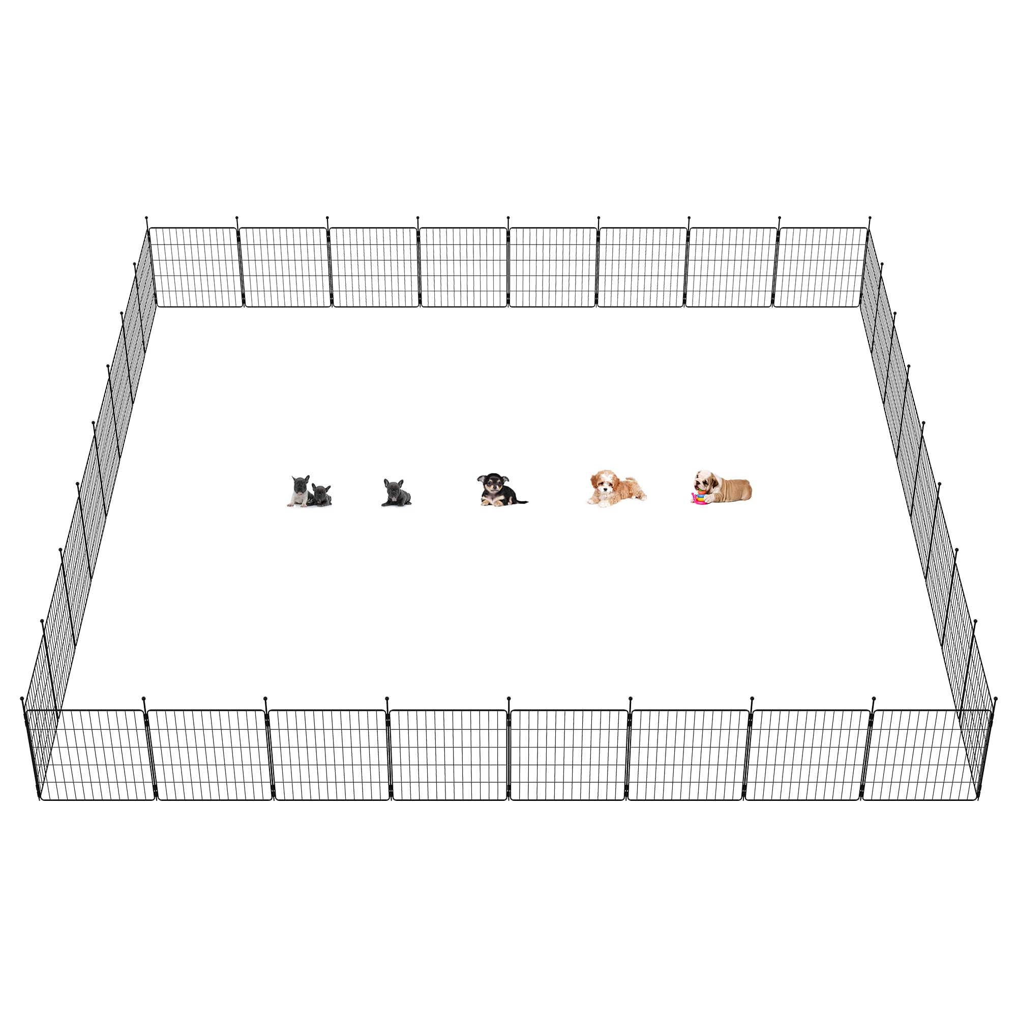 Fxw Minipaws Dog Playpen For Yard & Rv Camping, Expandable 24-Inch 32 Panels For Puppies And Small Dogs, Portable For Indoor And