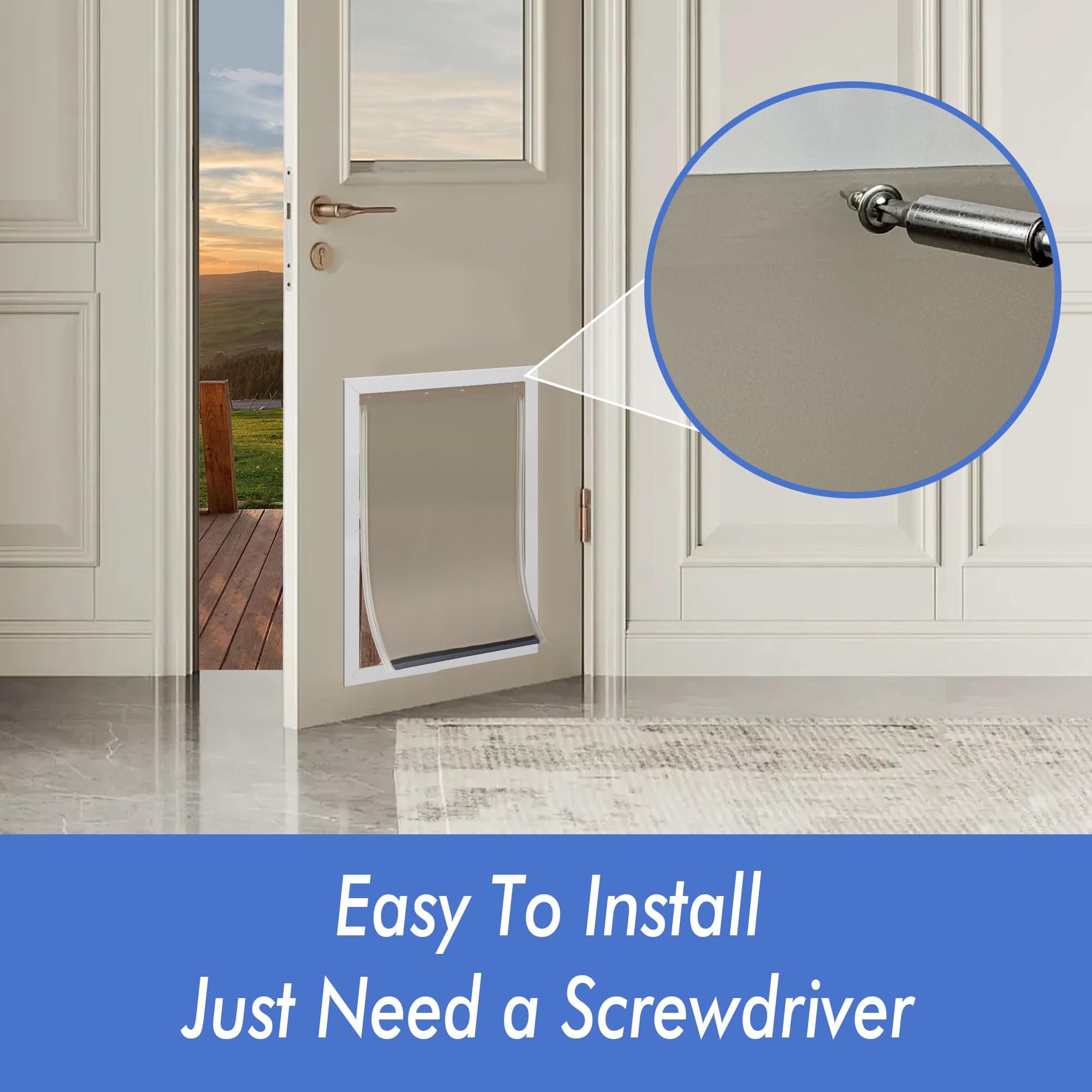 2Pack Pac11-11038 Replacement Flap With Screws,Medium Dog Door Replacement Flaps Compatible With Petsafe Replacement Flap Measur