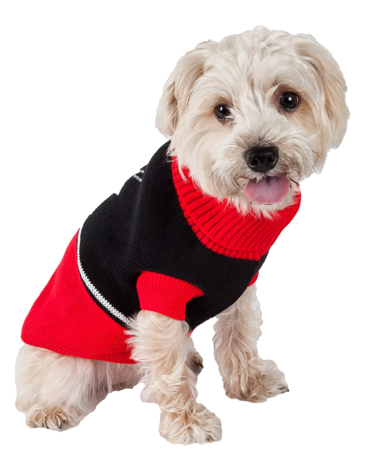 Pet Life ® Snow Flake Pet Sweater - Designer Dog Sweater with Turtle Neck - Winter Dog Clothes Designed to Keep Warm
