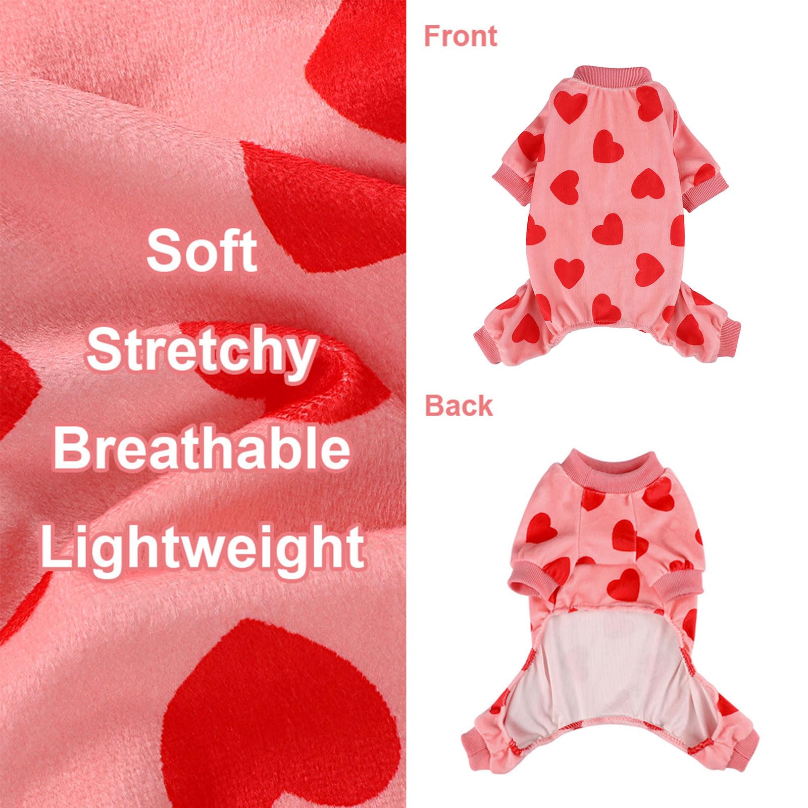 Dog Pajamas for Small Dogs Girl Boy Super Soft Puppy Clothes Fleece Puppy Pjs Jammies 4 Leg for Chihuahua Yorkie Winter Spring O