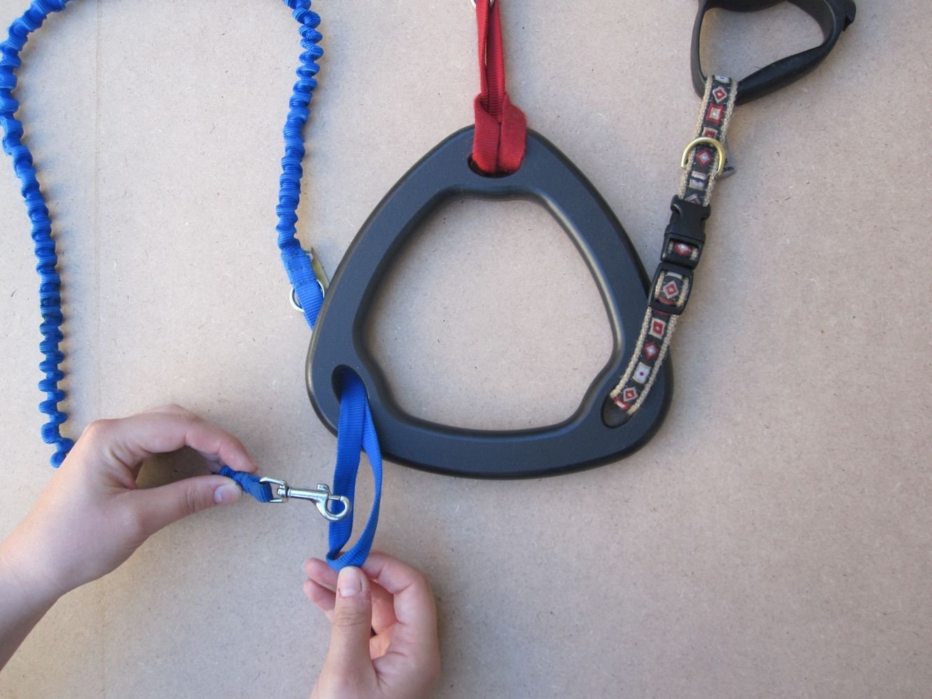 3-Way Dog Leash Handle, 3 Lead Holder for Walking Multiple Dogs. Undo Leash tangles in Seconds While Walking.
