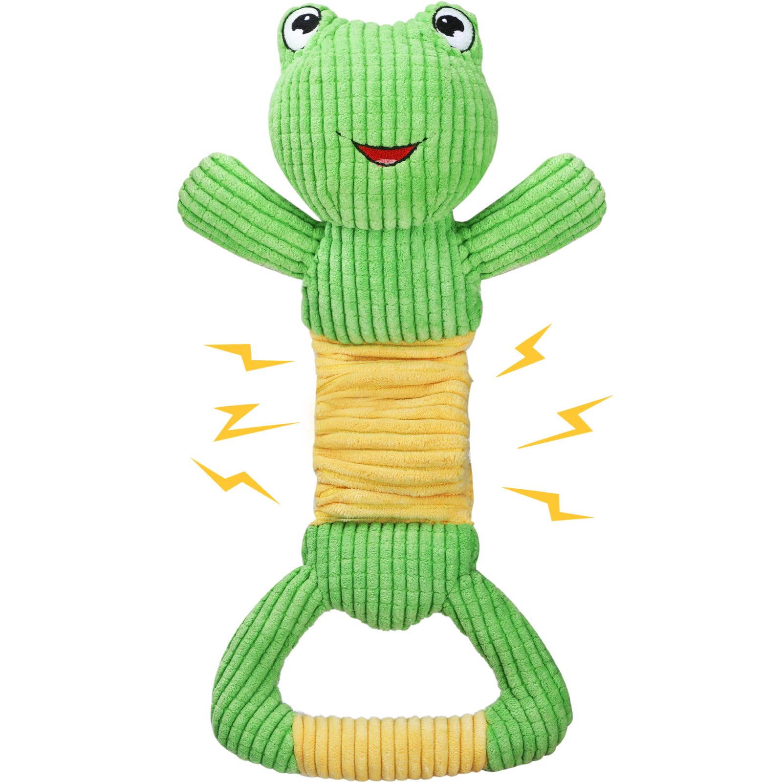 Letsmeet Dog Squeak Toys Durable Plush Dog Toy With Crinkle Paper, Tug Of War Pull Toys For Puppies, Interactive Dog Chew Toys F