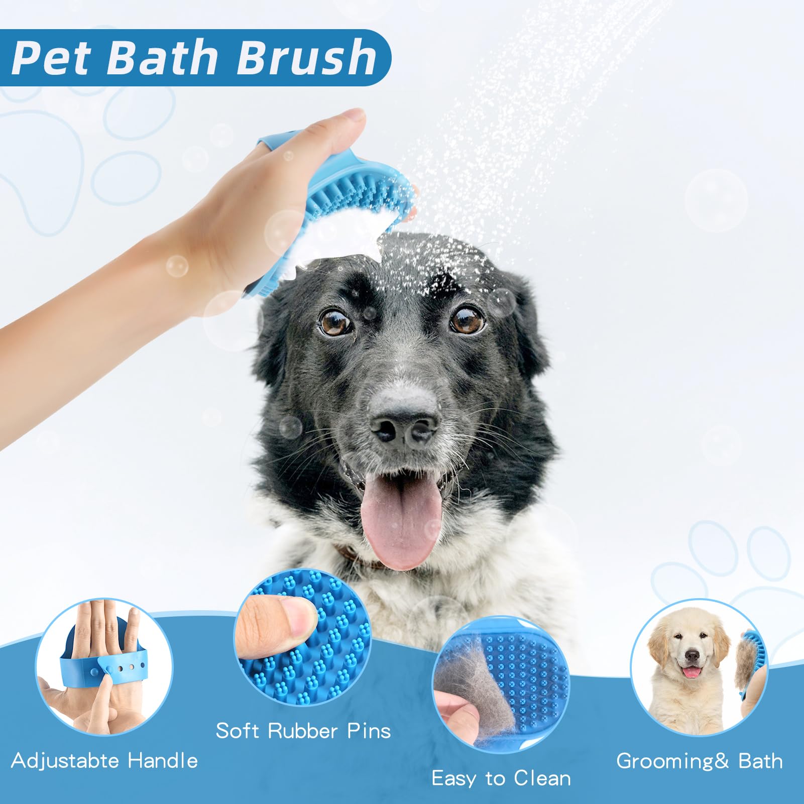 Lanswood Dog Brush Dog Grooming Kit 6Pcs Dog Brush For Shedding-Dog Brushes For Grooming, Dematting Comb For Dogs, Cat Nail Clip
