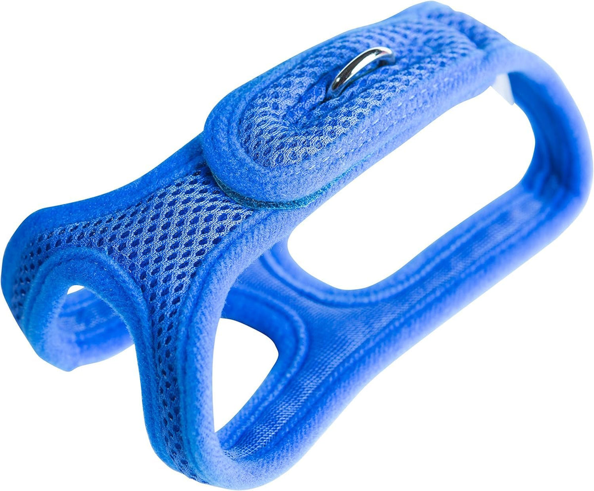 ChokeFree Velpro Mesh Pet Shoulder Harness Collar, 14'', Blue, Small