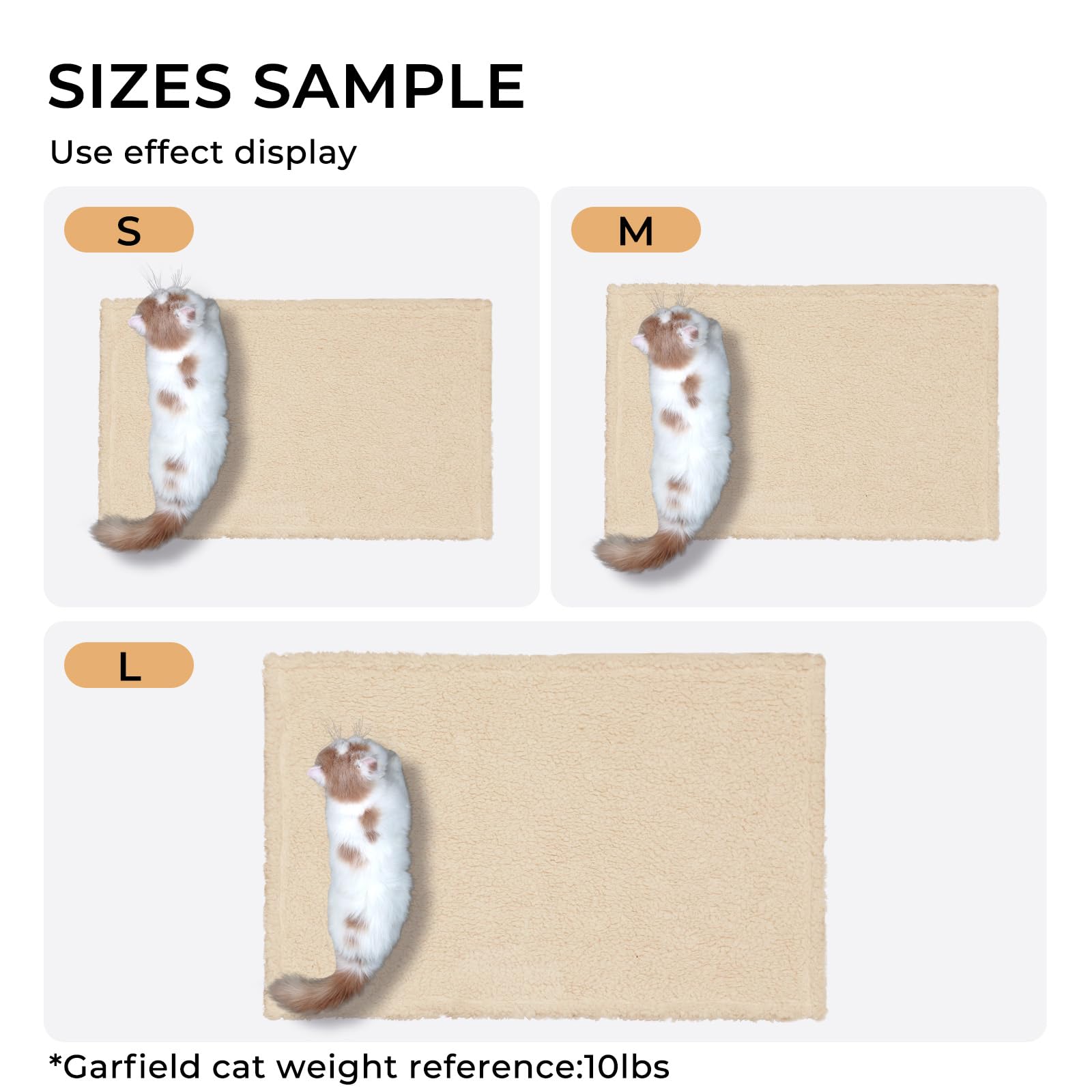 1 Pack 3 Calming Blankets Fluffy Premium Fleece Pet Blanket Soft Sherpa Throw For Dog Puppy Cat Beige Small (23' X16'')