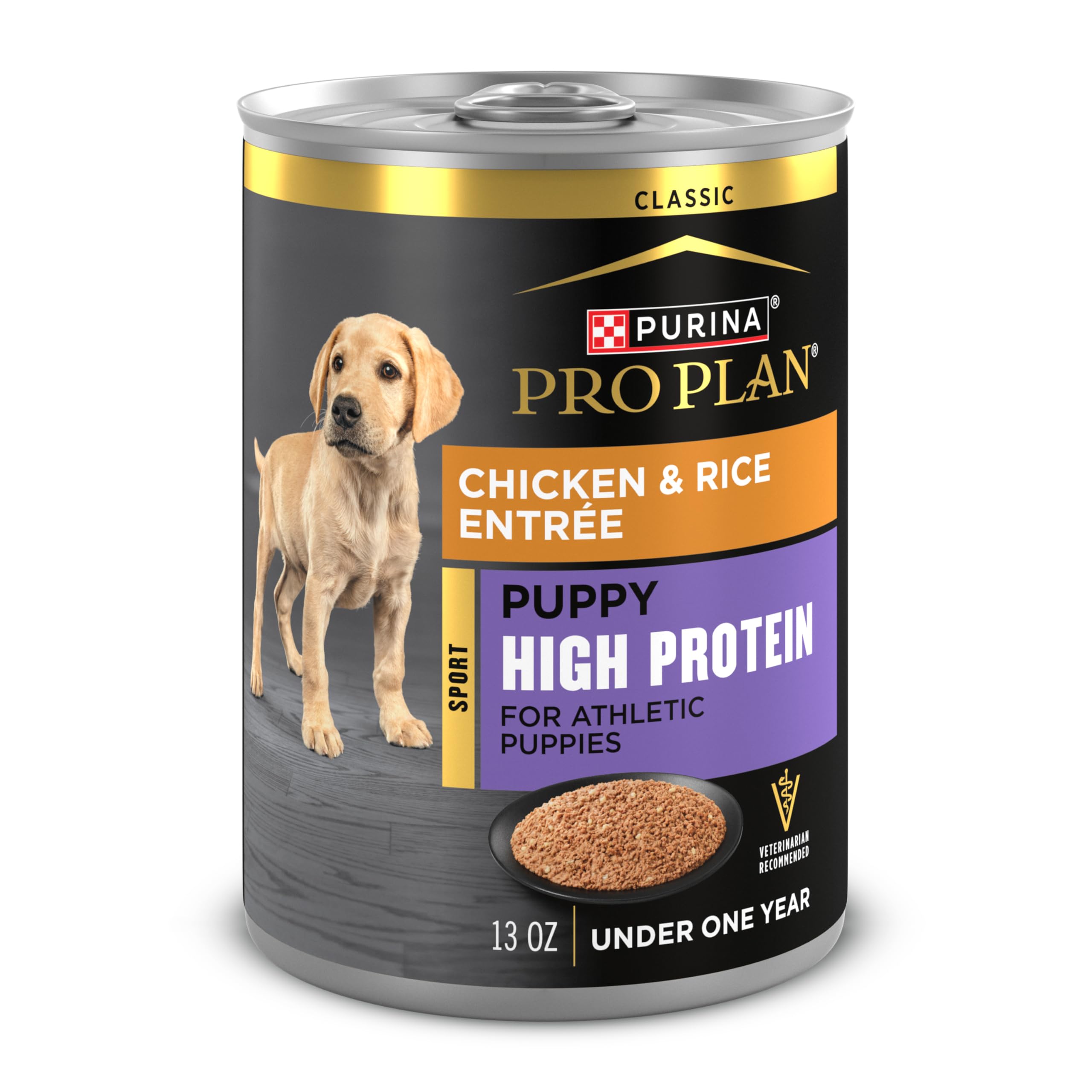 Purina Pro Plan Sport High Protein Puppy Food Chicken and Rice Entree Wet Formula - (Pack of 12) 13 oz. Cans