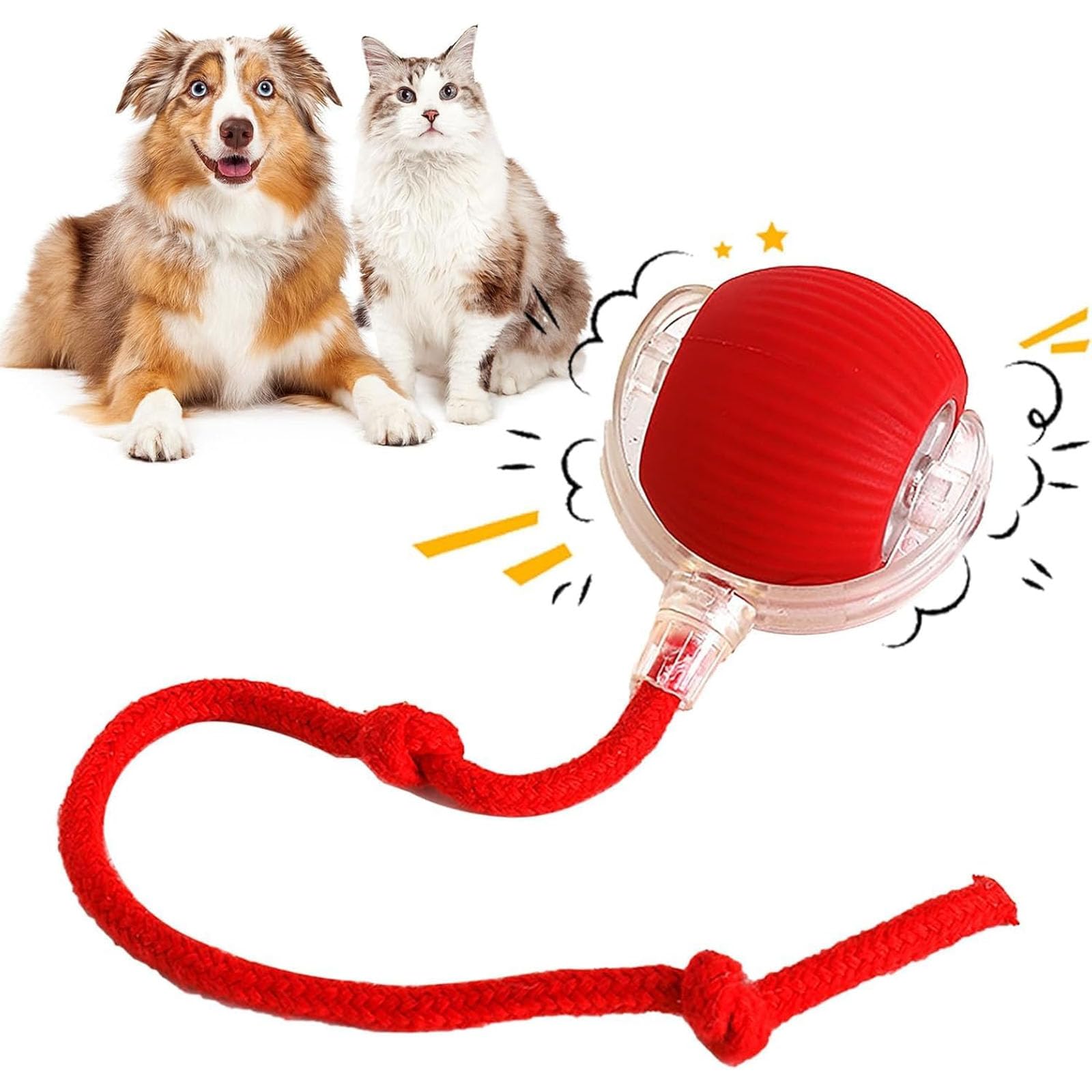 Interactive Cat Toys Ball For Indoor Cats, Interactive Rolling Small Dog Cat Toys Automatic Self Moving, 360,Electric Balls,Fast