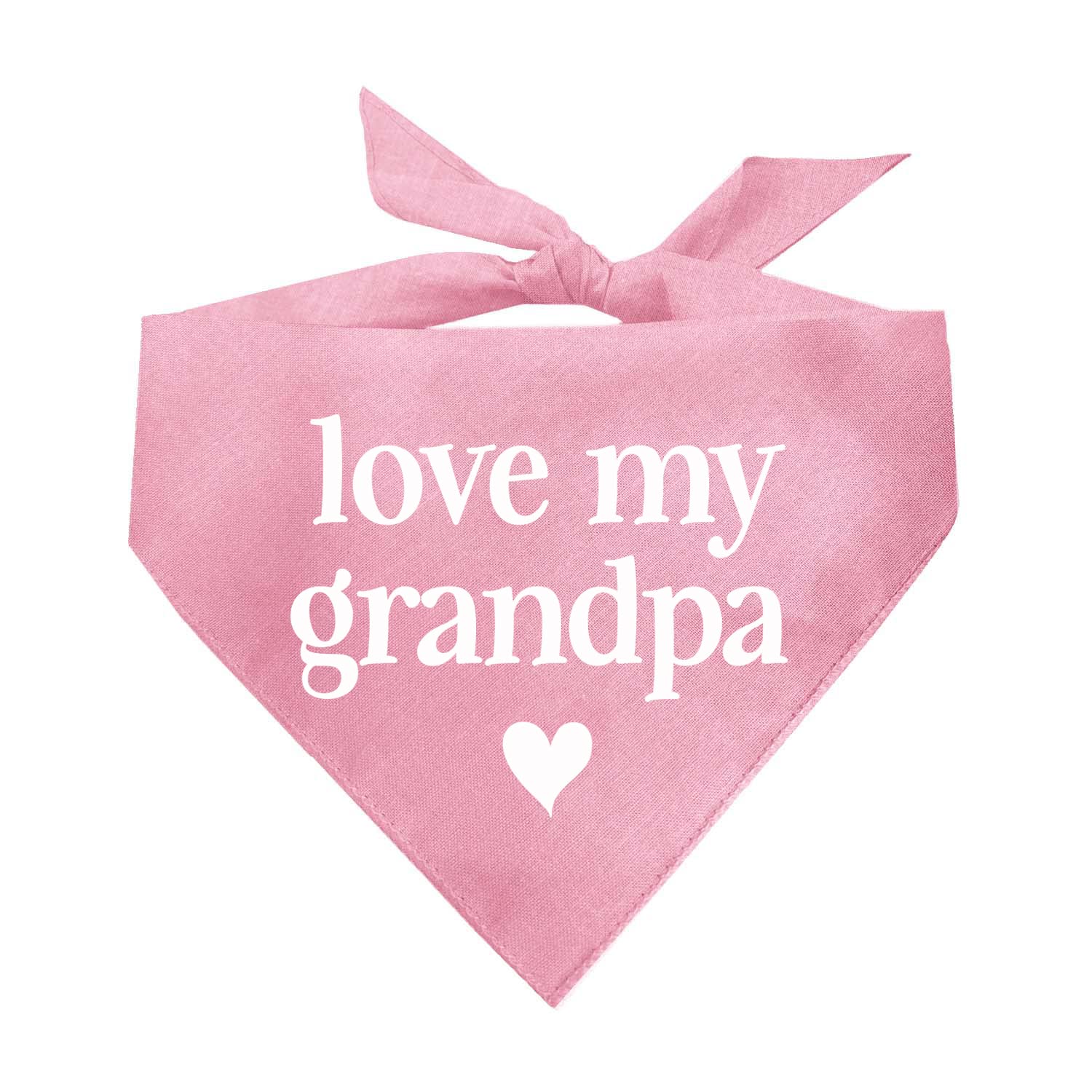 Love My Grandpa Father'S Day, Valentine'S Day Dog Bandana (426 Baby Pink, One Size)