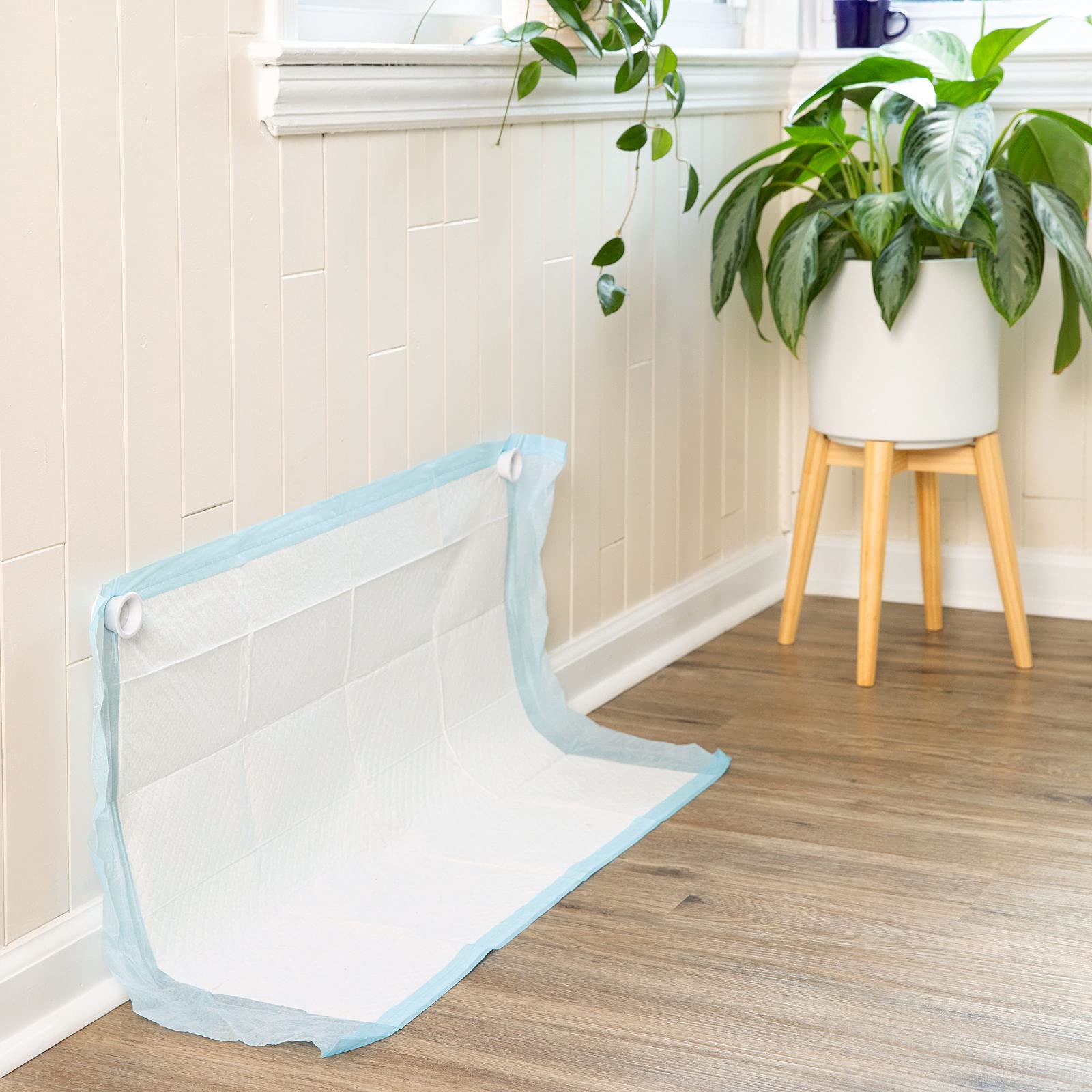 Mymoon Home Pee Pad Holder (Pack Of 2) - Works With Any Type Of Wee Wee Pads For Easy Cleanup Of Marking And Leg Lifting Dogs. (White)