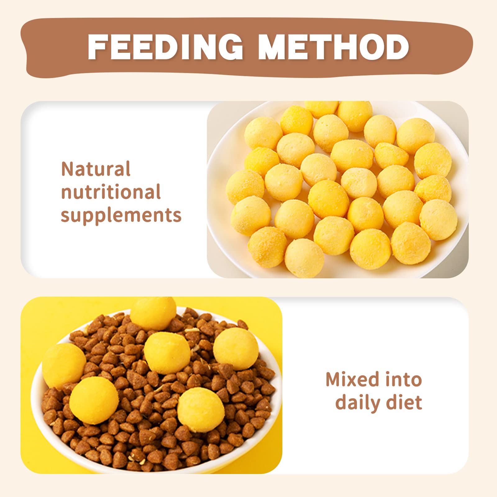 Dancing Tail Freeze Dried Cat and Dog Treats, Quail Egg Yolk, 4.6 Ounce, Limited Ingredient Healthy Snacks for Training