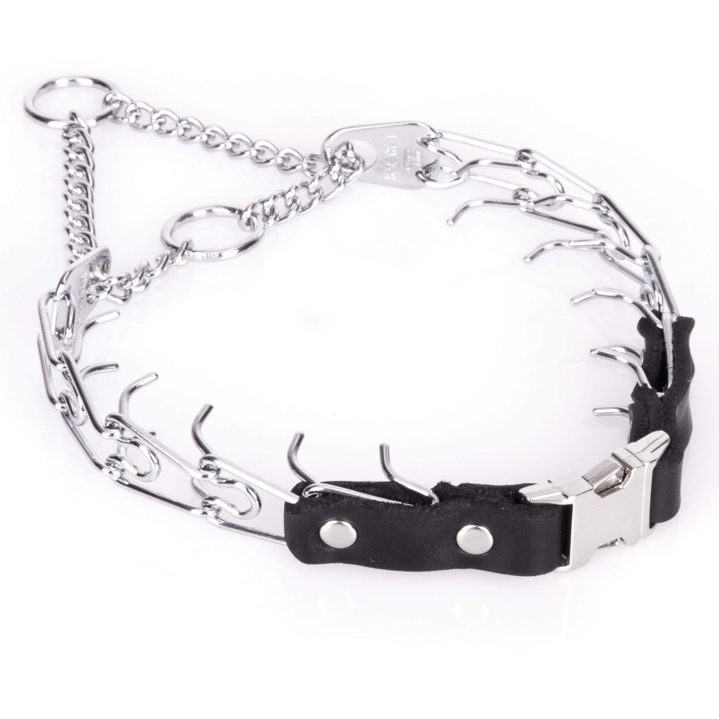Herm Sprenger Prong Collar For Dog Training With Easy Quick Release Buckle - German Made Dog Collar With Chrome Plated Steel 2.2