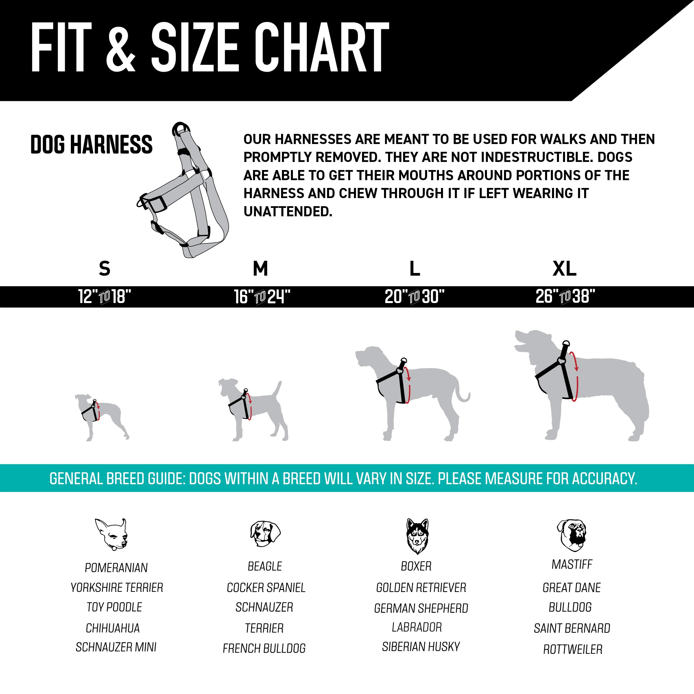 Wolfgang Heavy Duty Adjustable Dog Harness, Pull-Tested for Walking & Training, BuenaOnda Print, Large