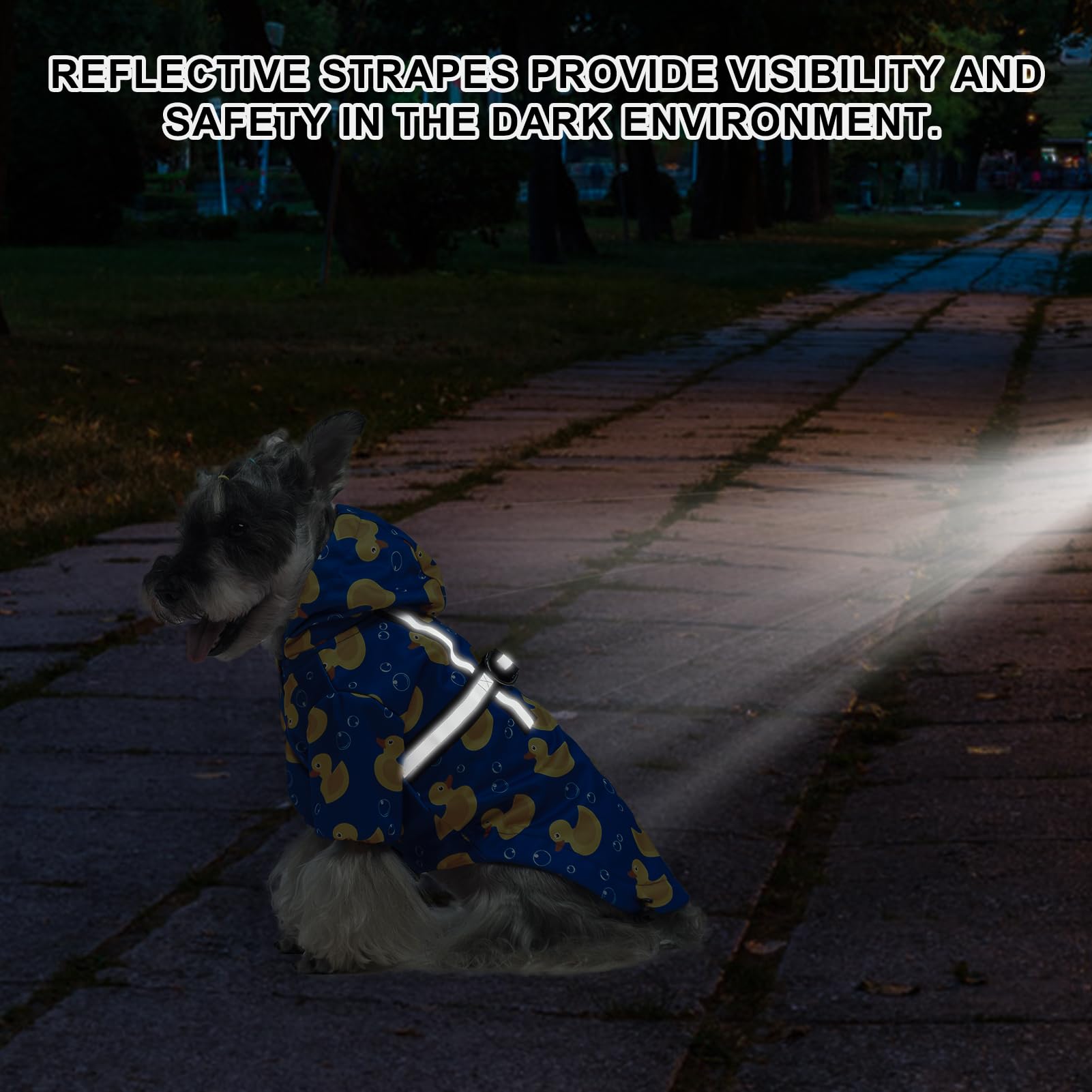 Beautyzoo Dog Raincoat Hooded With Harness Built-In, Slicker Poncho, Waterproof Dog Rain Coat For Winter Rainy Snowy Days, Yello