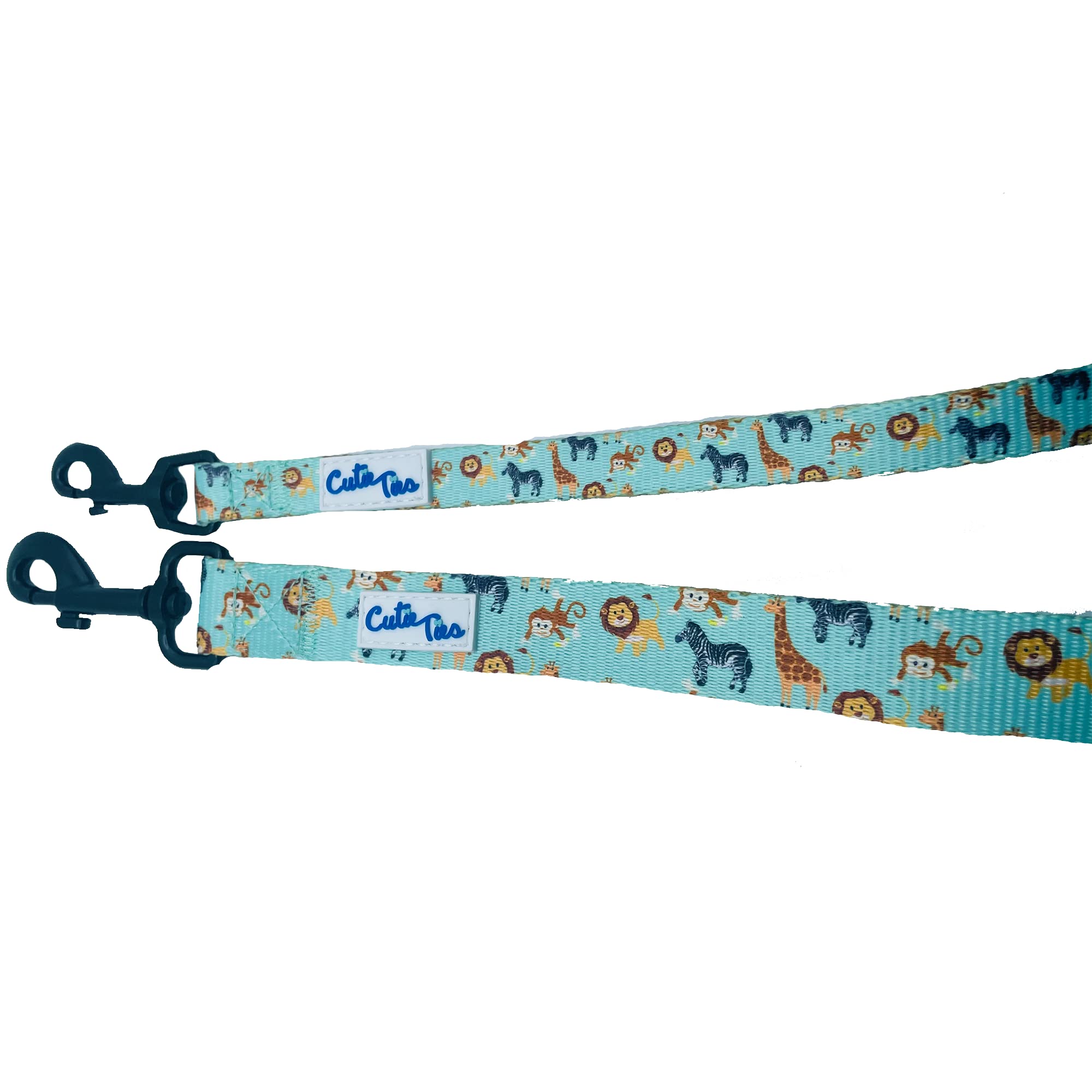 CUTIE TIES Dog Leash Zoo Animals– Durable Nylon Material - Premium Quality Leash for Dogs - Fancy Leashes - Cute Dog Leash in Two Sizes - (Zoo Animals, Large (1" x 6'))