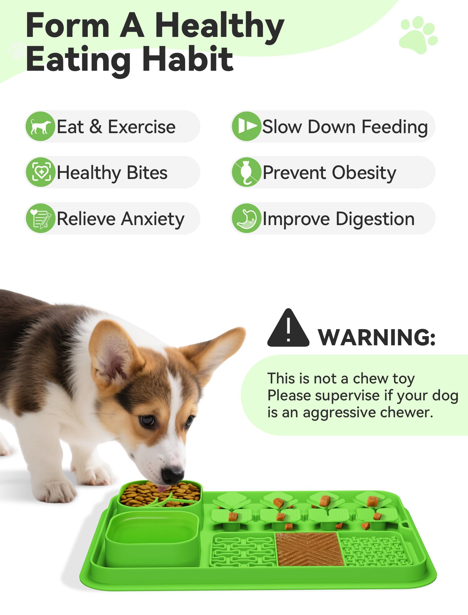 Lick Mat for Dogs,Slow Feeder Bowl for Dogs and Cats, Silicone Lick Mat & Snuffle Mat - Interactive Puzzle Feeder to Slow Eating